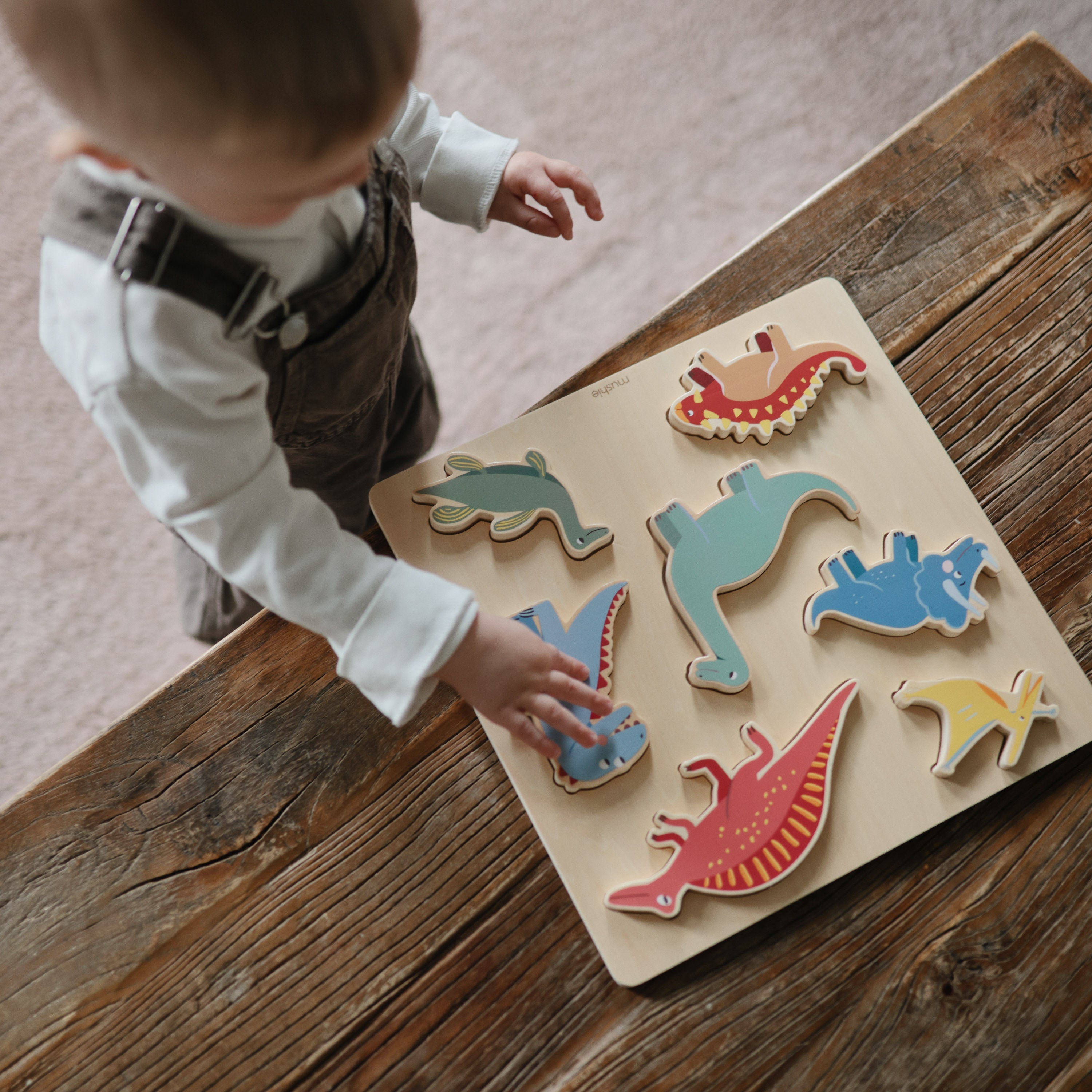 Wooden Dino Puzzle {Drop Ship}