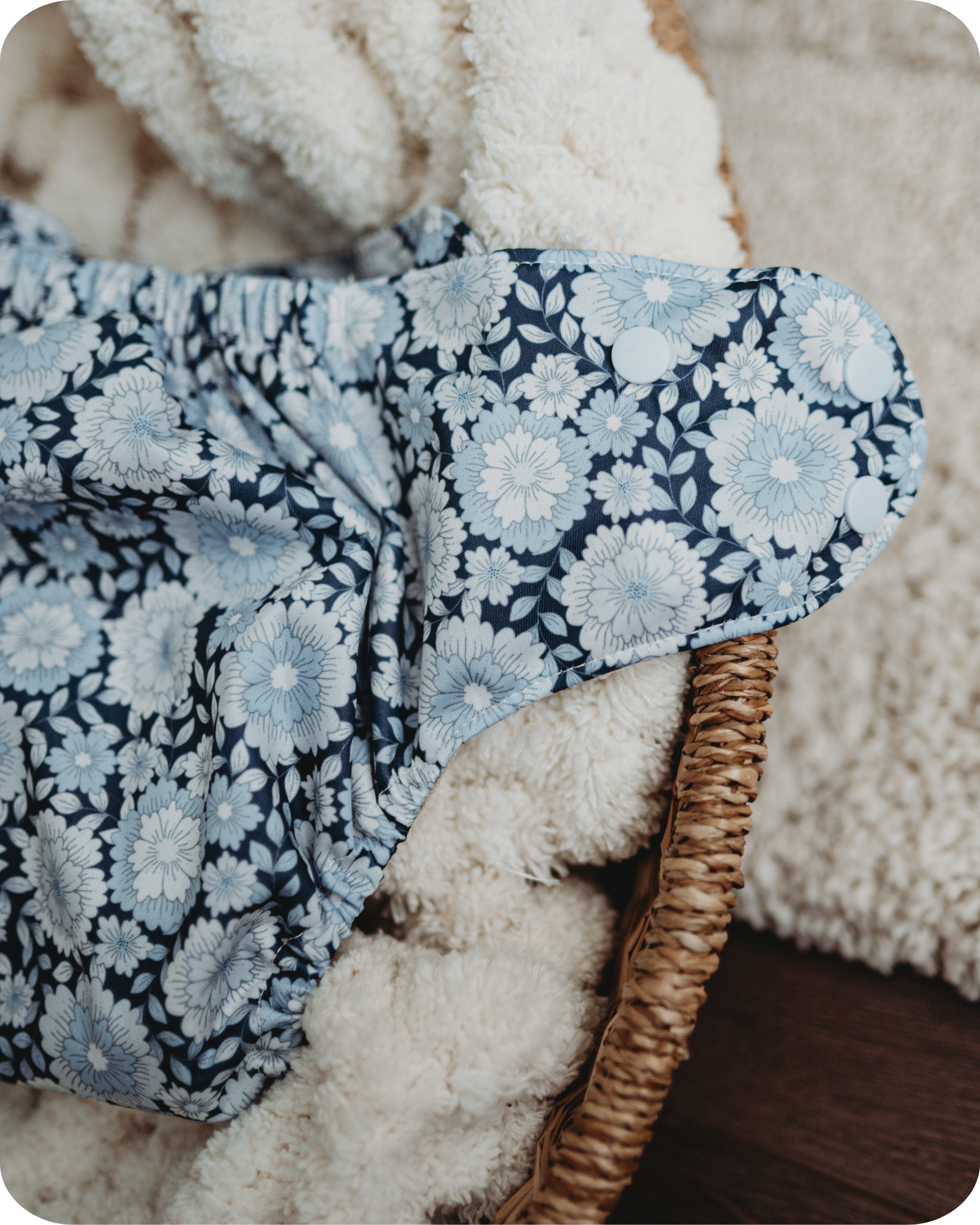 Snow Blossom - (POCKET DIAPER)