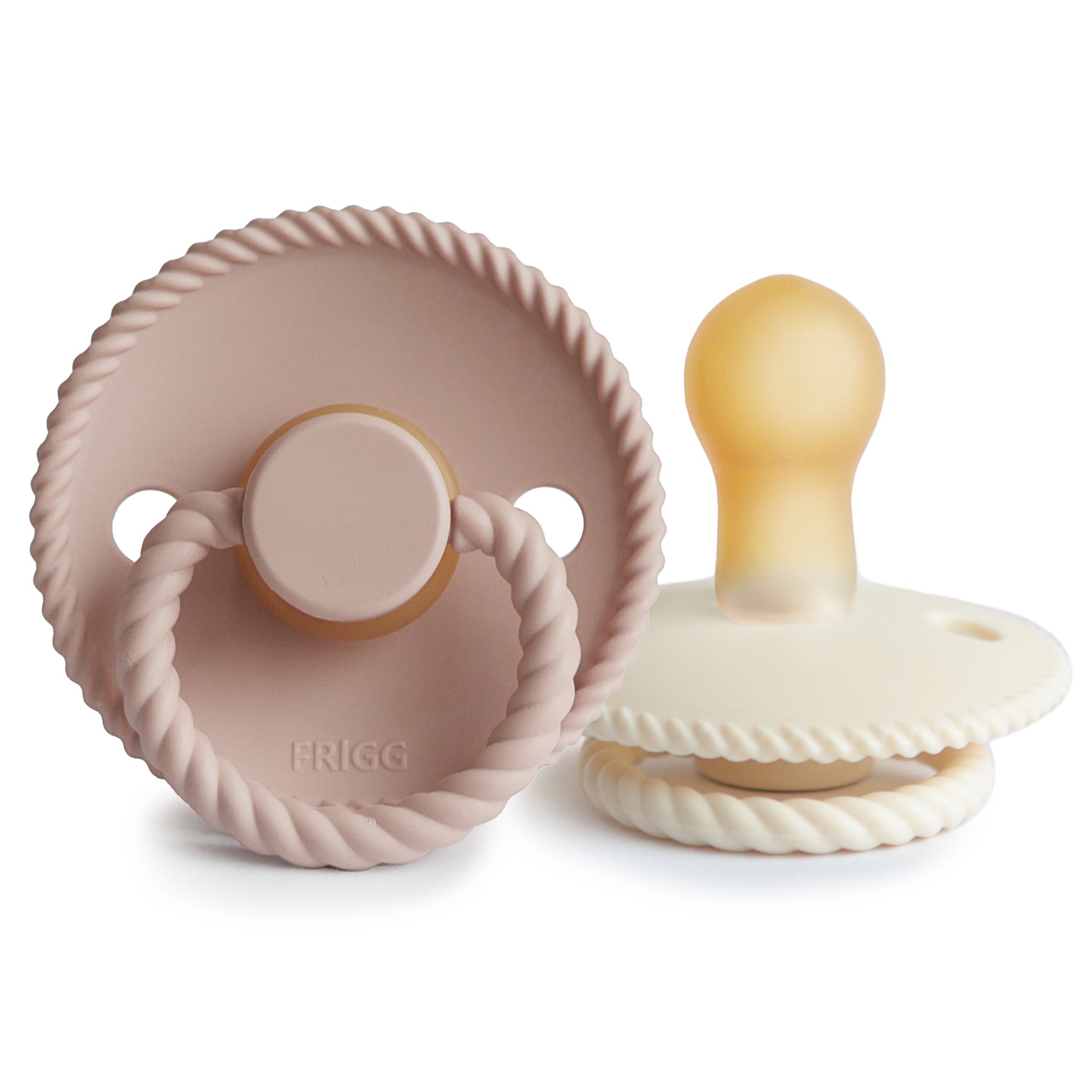 FRIGG Rope Natural Rubber Pacifier 2-Pack {Drop Ship}