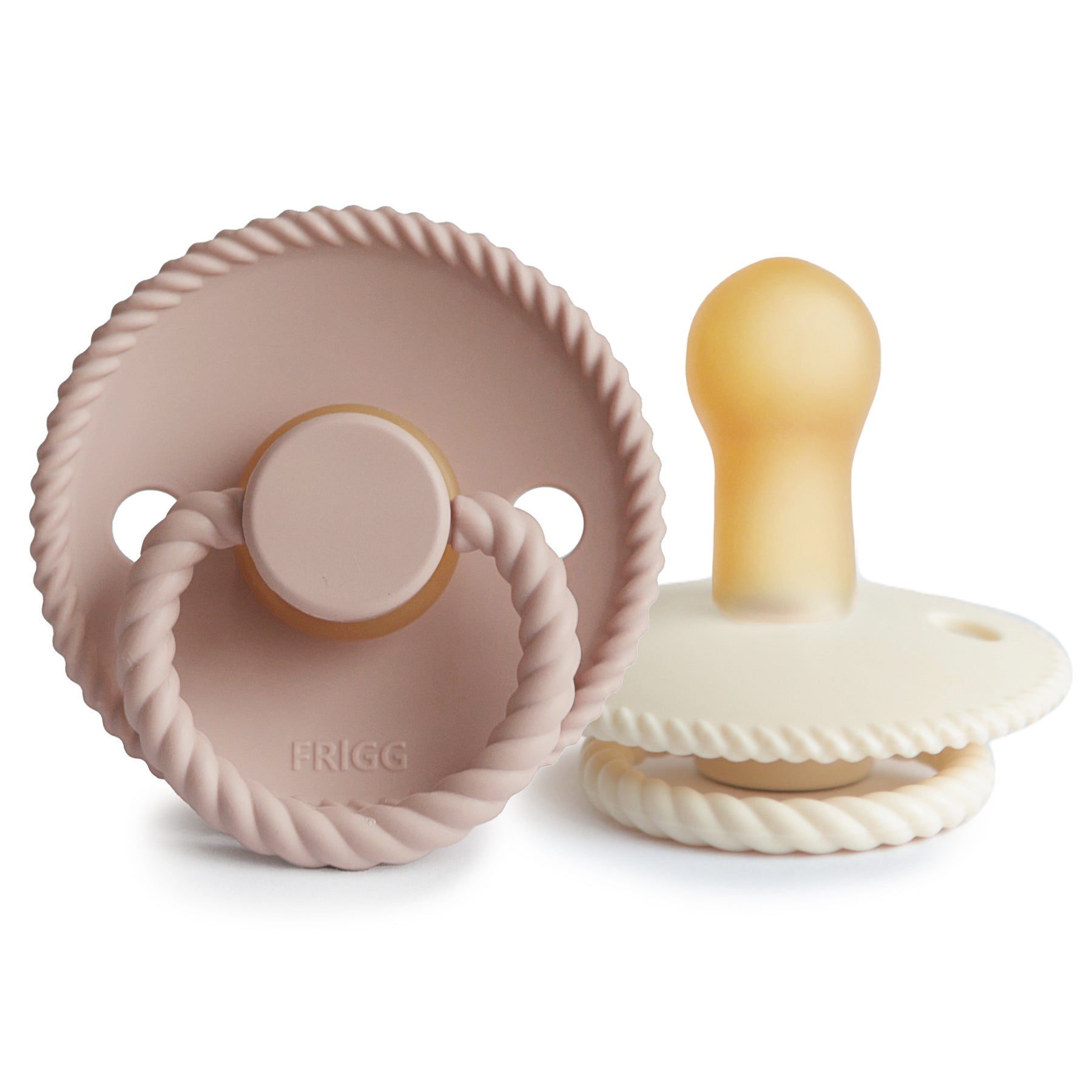 FRIGG Rope Natural Rubber Pacifier 2-Pack {Drop Ship}