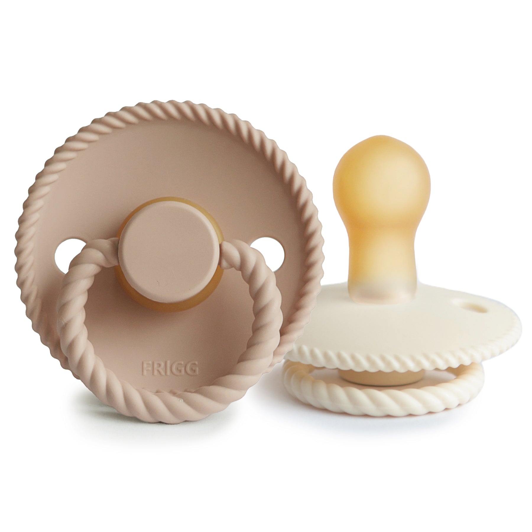 FRIGG Rope Natural Rubber Pacifier 2-Pack {Drop Ship}