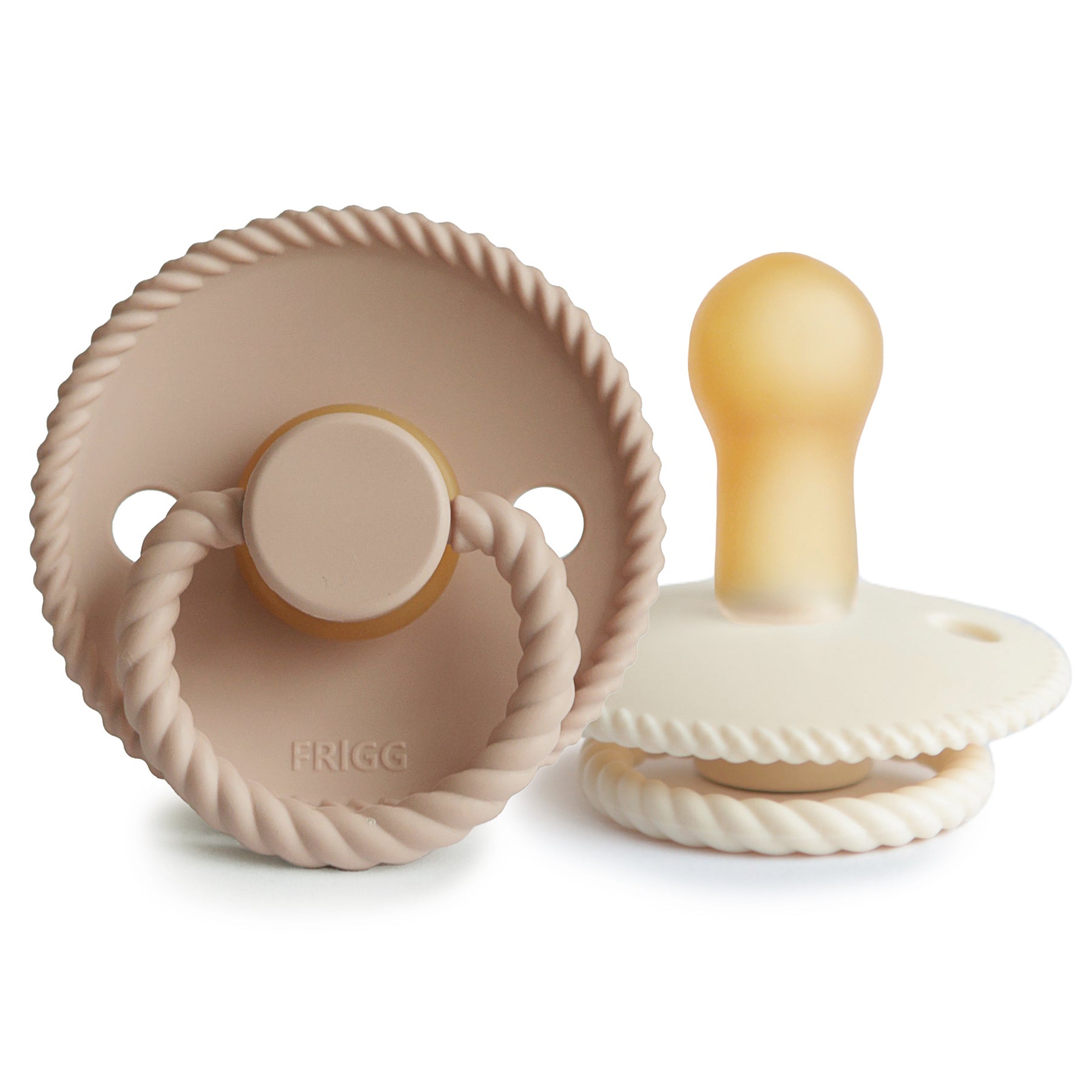 FRIGG Rope Natural Rubber Pacifier 2-Pack {Drop Ship}