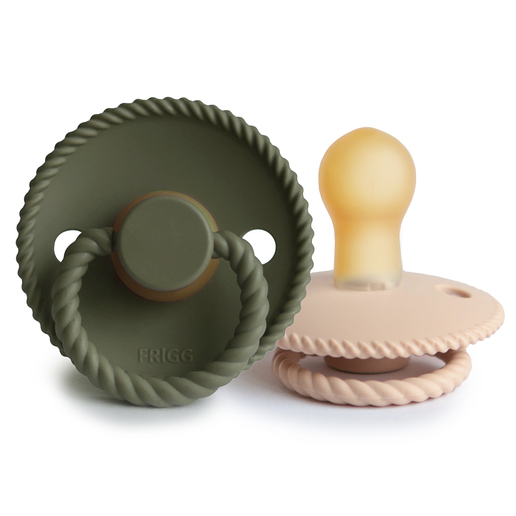 FRIGG Rope Natural Rubber Pacifier 2-Pack {Drop Ship}