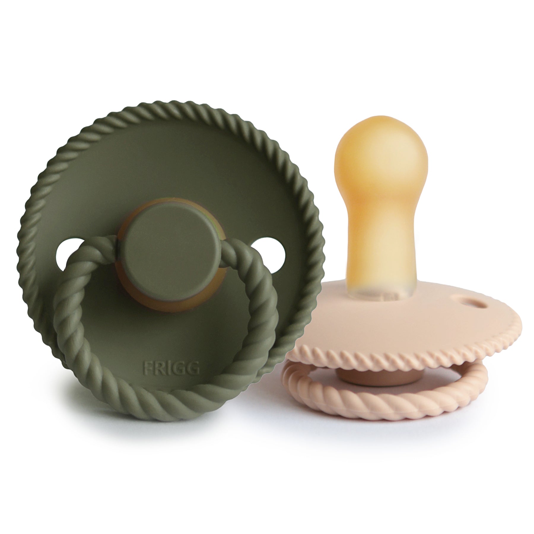 FRIGG Rope Natural Rubber Pacifier 2-Pack {Drop Ship}
