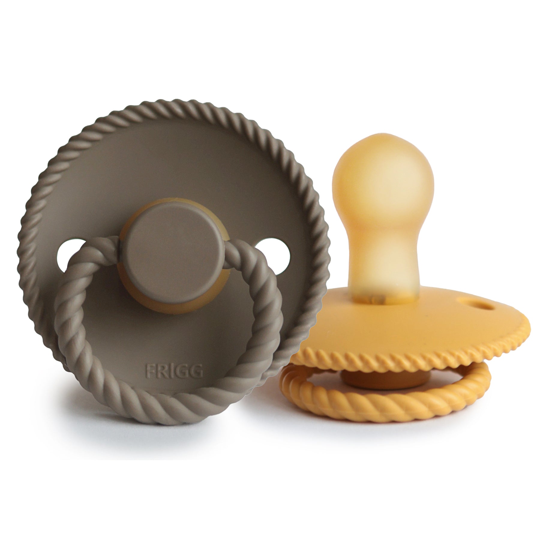 FRIGG Rope Natural Rubber Pacifier 2-Pack {Drop Ship}