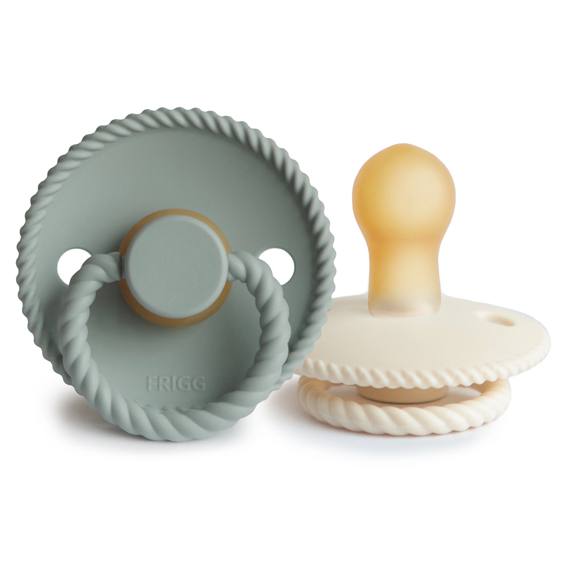 FRIGG Rope Natural Rubber Pacifier 2-Pack {Drop Ship}