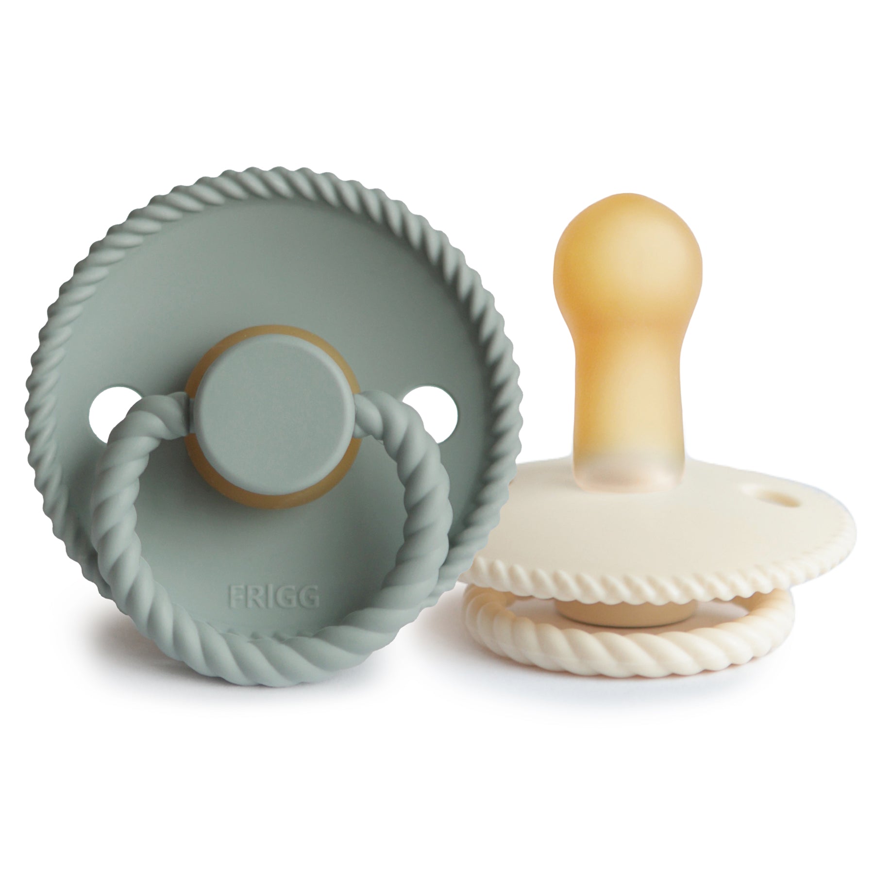 FRIGG Rope Natural Rubber Pacifier 2-Pack {Drop Ship}