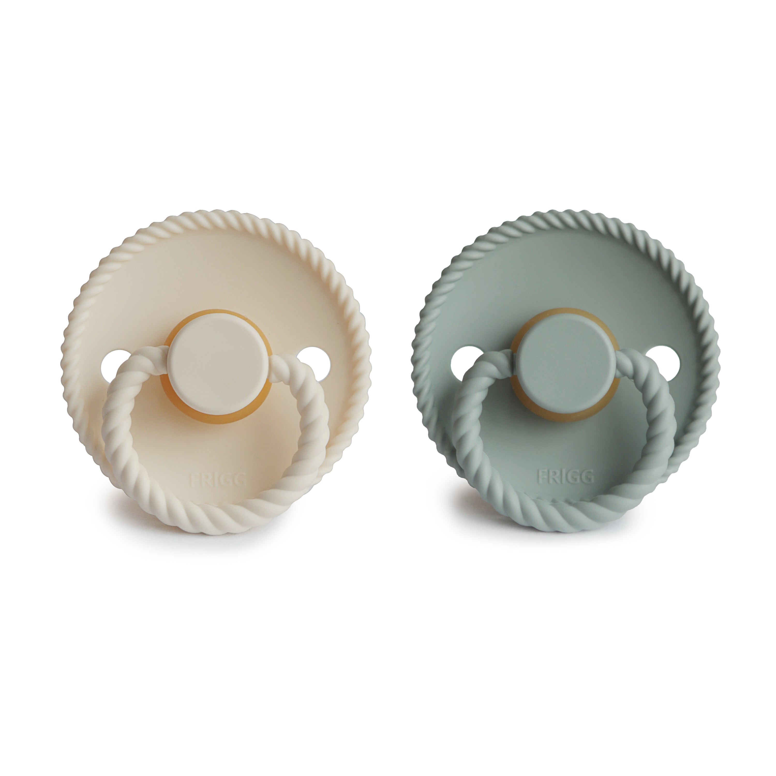 FRIGG Rope Natural Rubber Pacifier 2-Pack {Drop Ship}