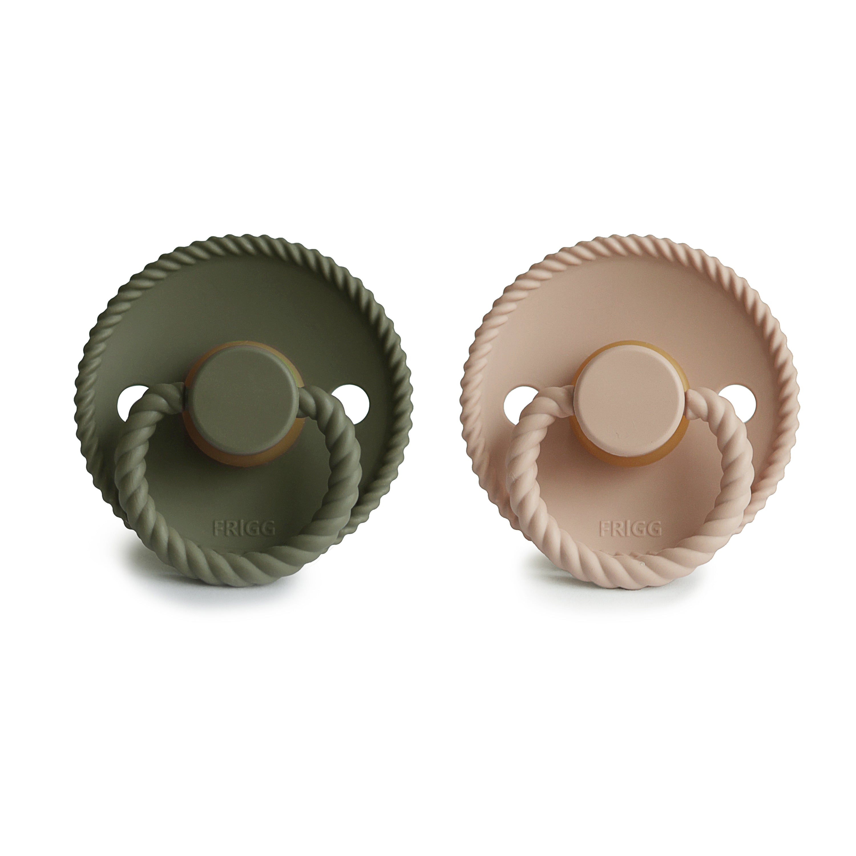 FRIGG Rope Natural Rubber Pacifier 2-Pack {Drop Ship}