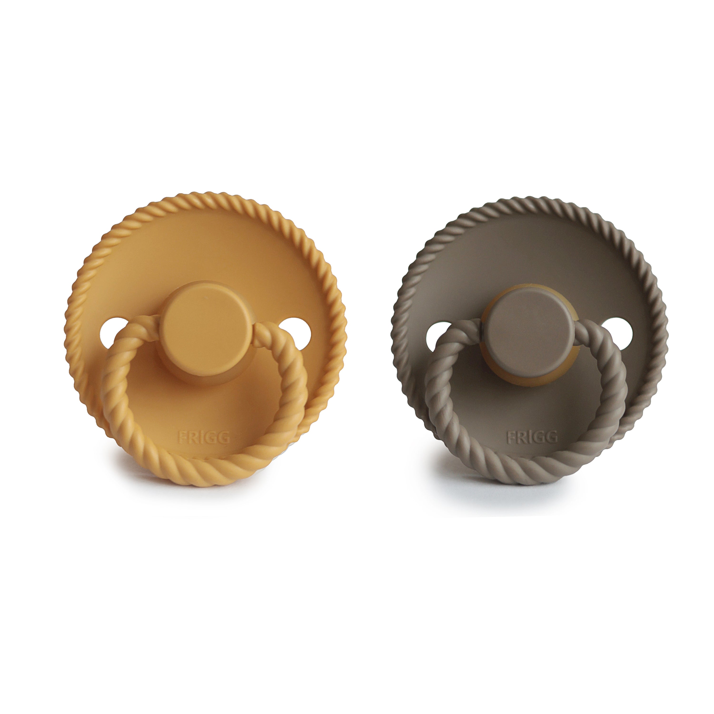 FRIGG Rope Natural Rubber Pacifier 2-Pack {Drop Ship}