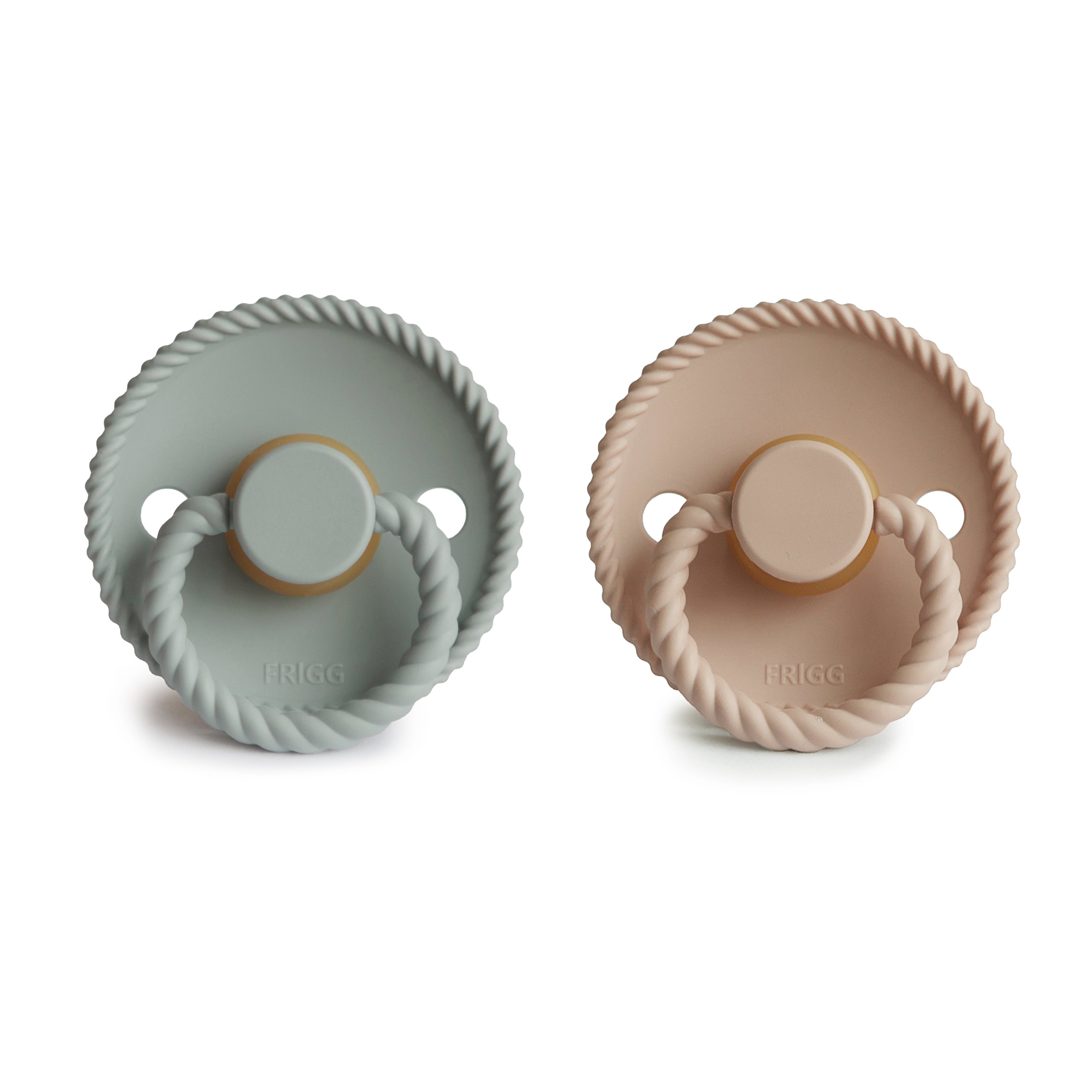 FRIGG Rope Natural Rubber Pacifier 2-Pack {Drop Ship}