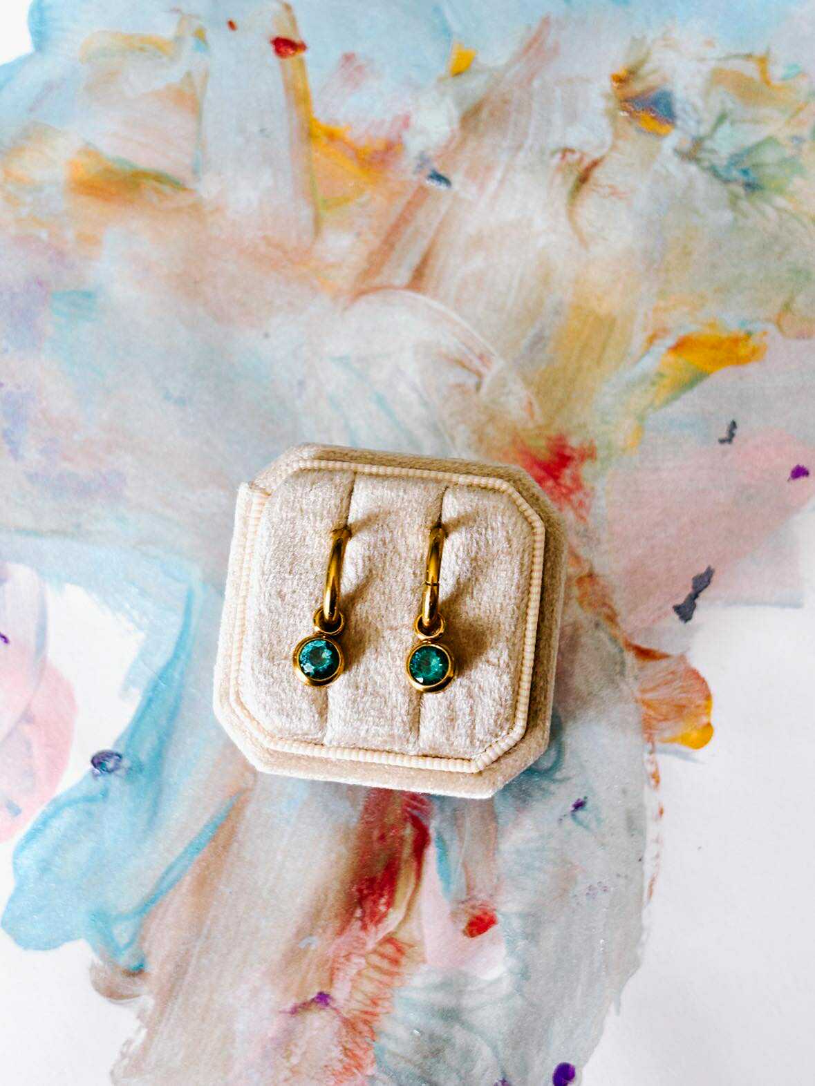 Blue Topaz  Halo - (Charms)