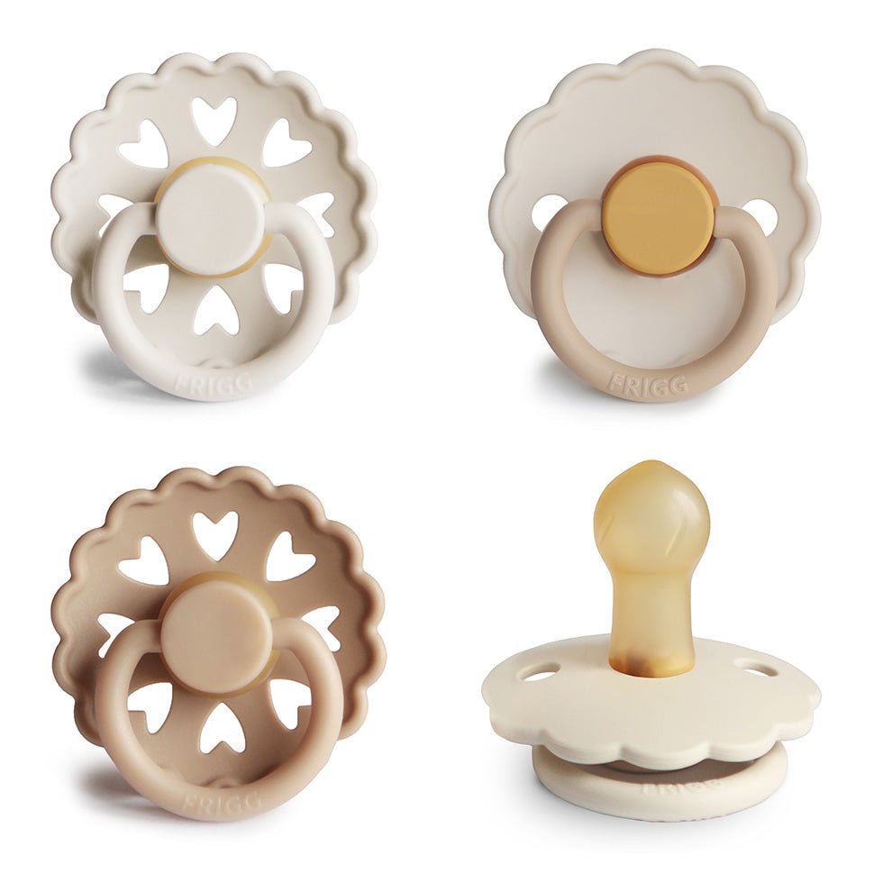 FRIGG Natural Rubber Pacifier 4-Pack {Drop Ship}