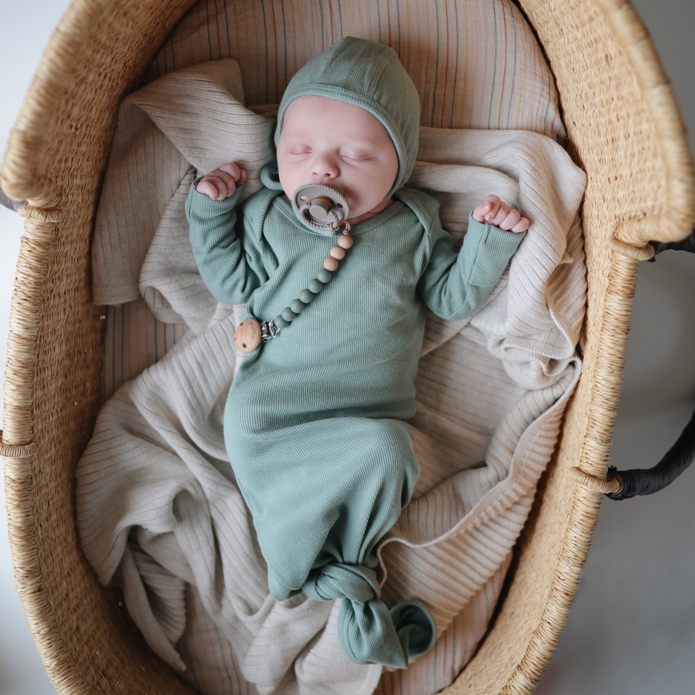 FRIGG Rope Natural Rubber Pacifier 2-Pack {Drop Ship}