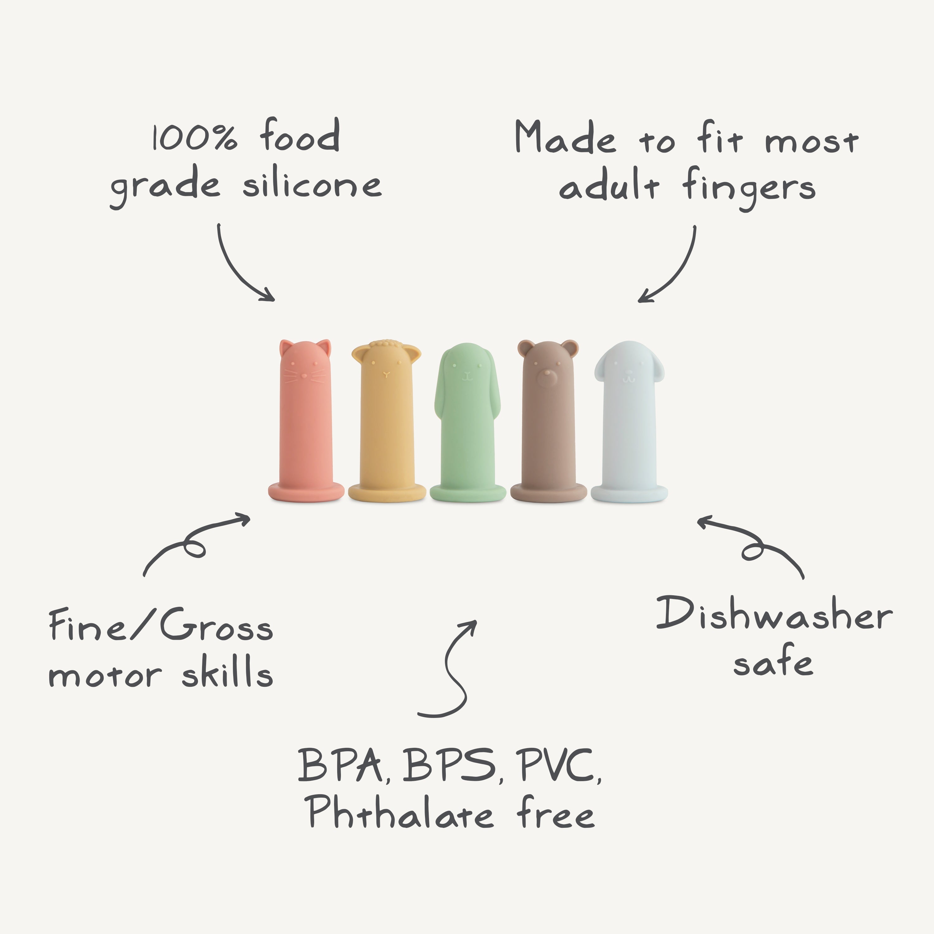 Silicone Animal Finger Puppets {Drop Ship}
