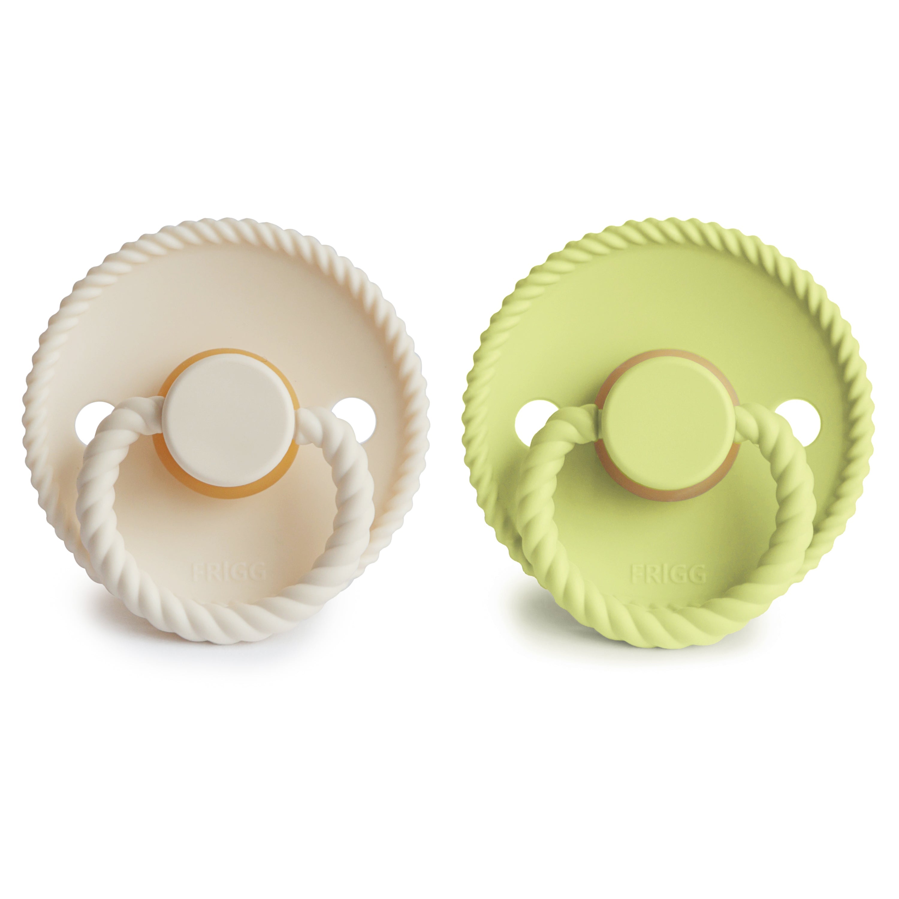 FRIGG Rope Natural Rubber Pacifier 2-Pack {Drop Ship}