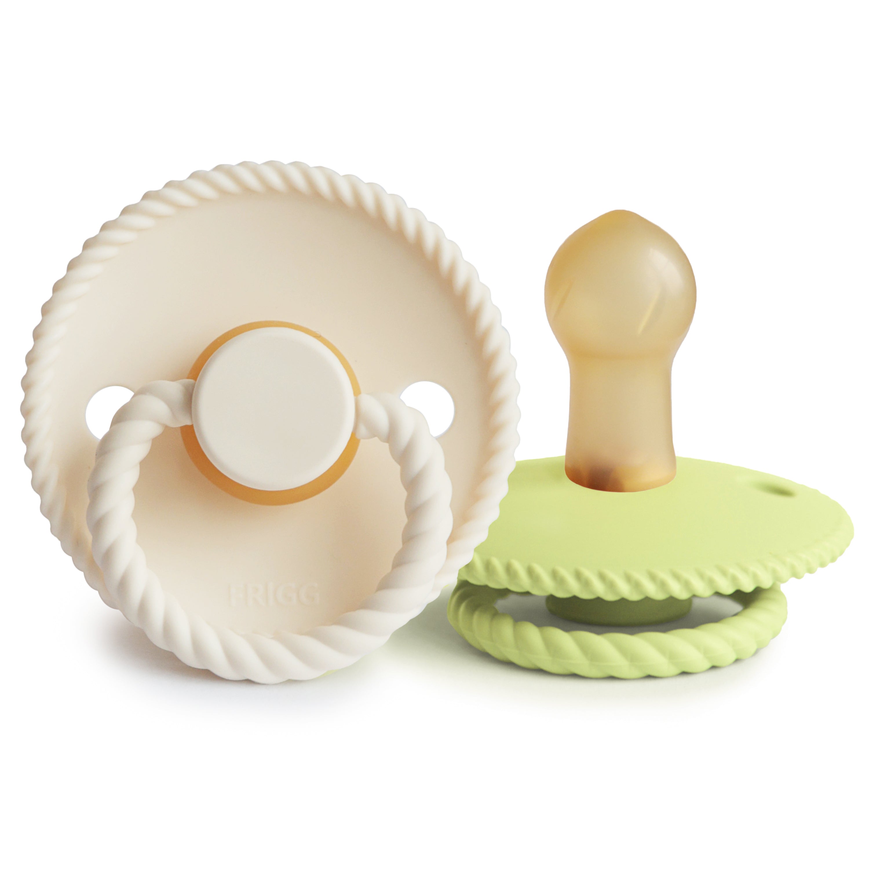 FRIGG Rope Natural Rubber Pacifier 2-Pack {Drop Ship}