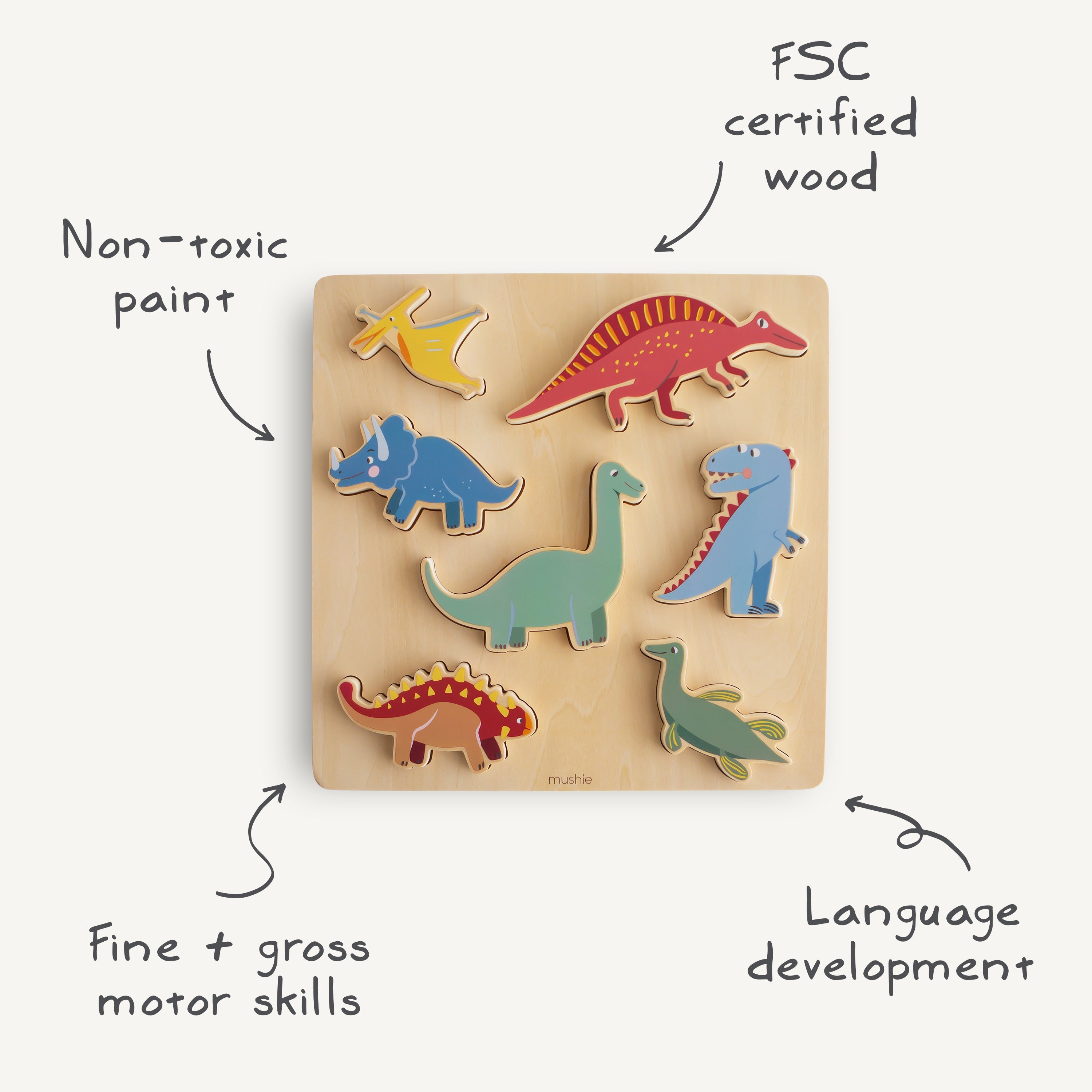 Wooden Dino Puzzle {Drop Ship}