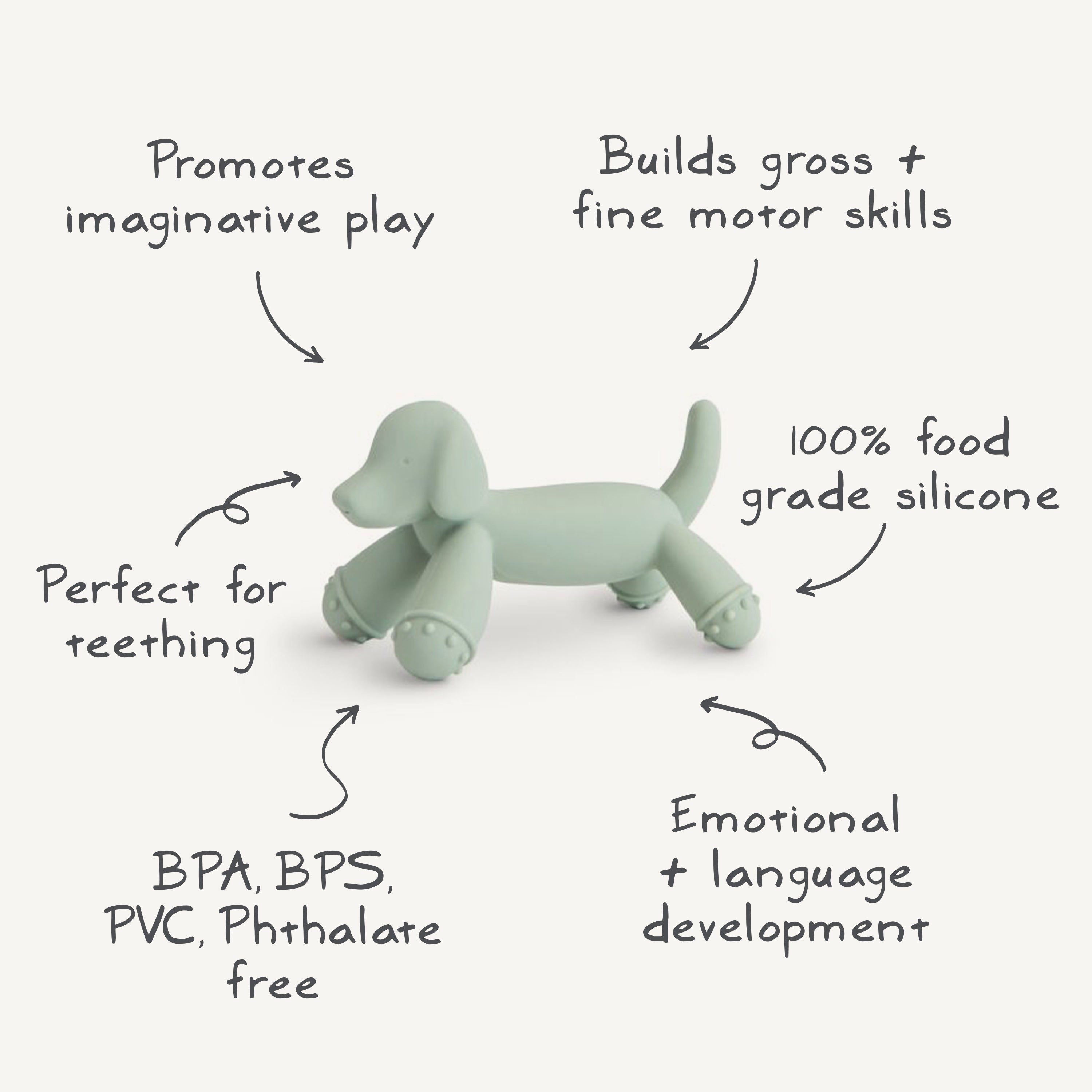 Dog Figurine Teether {Drop Ship}