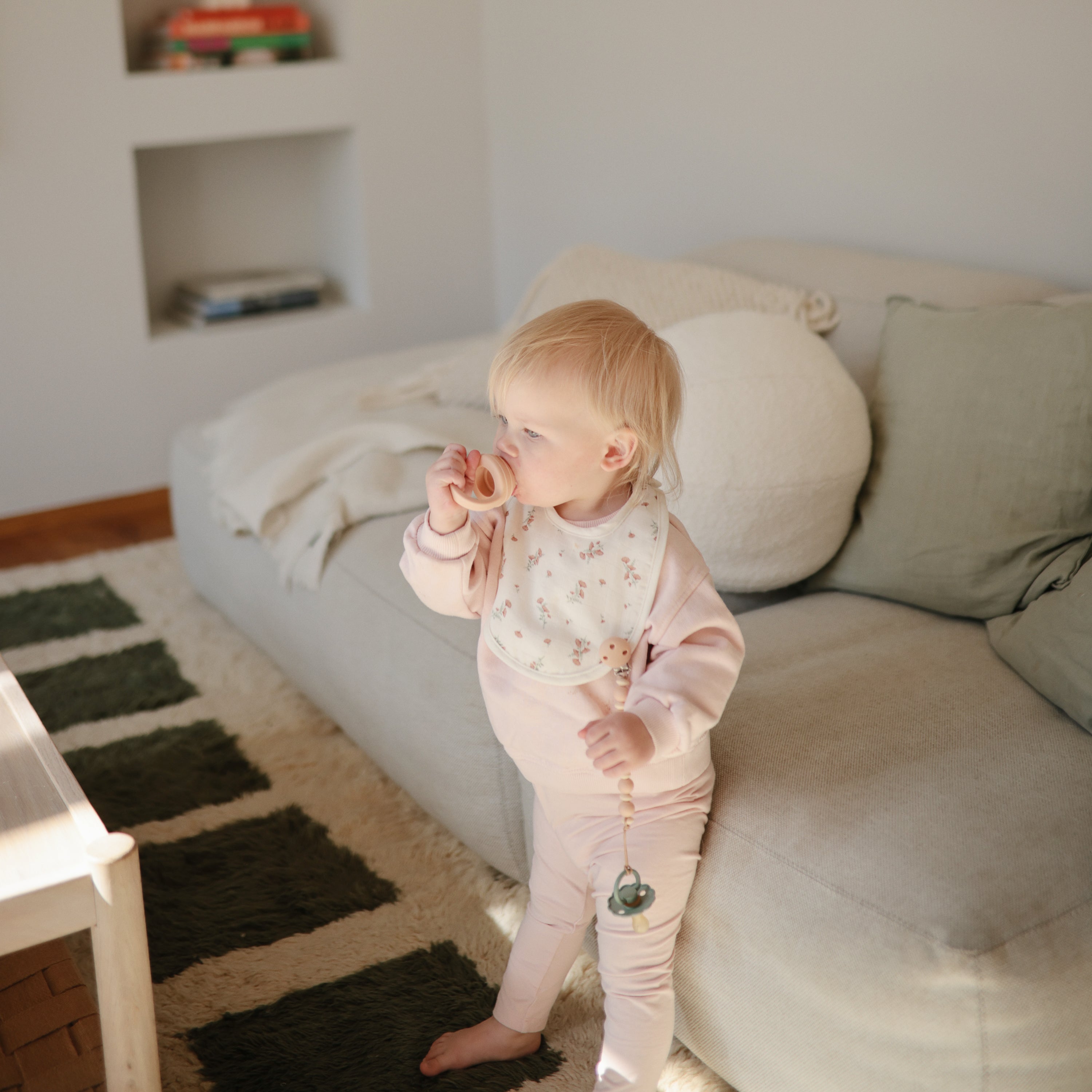 Silicone Pacifier Clip | Luna {Drop Ship}