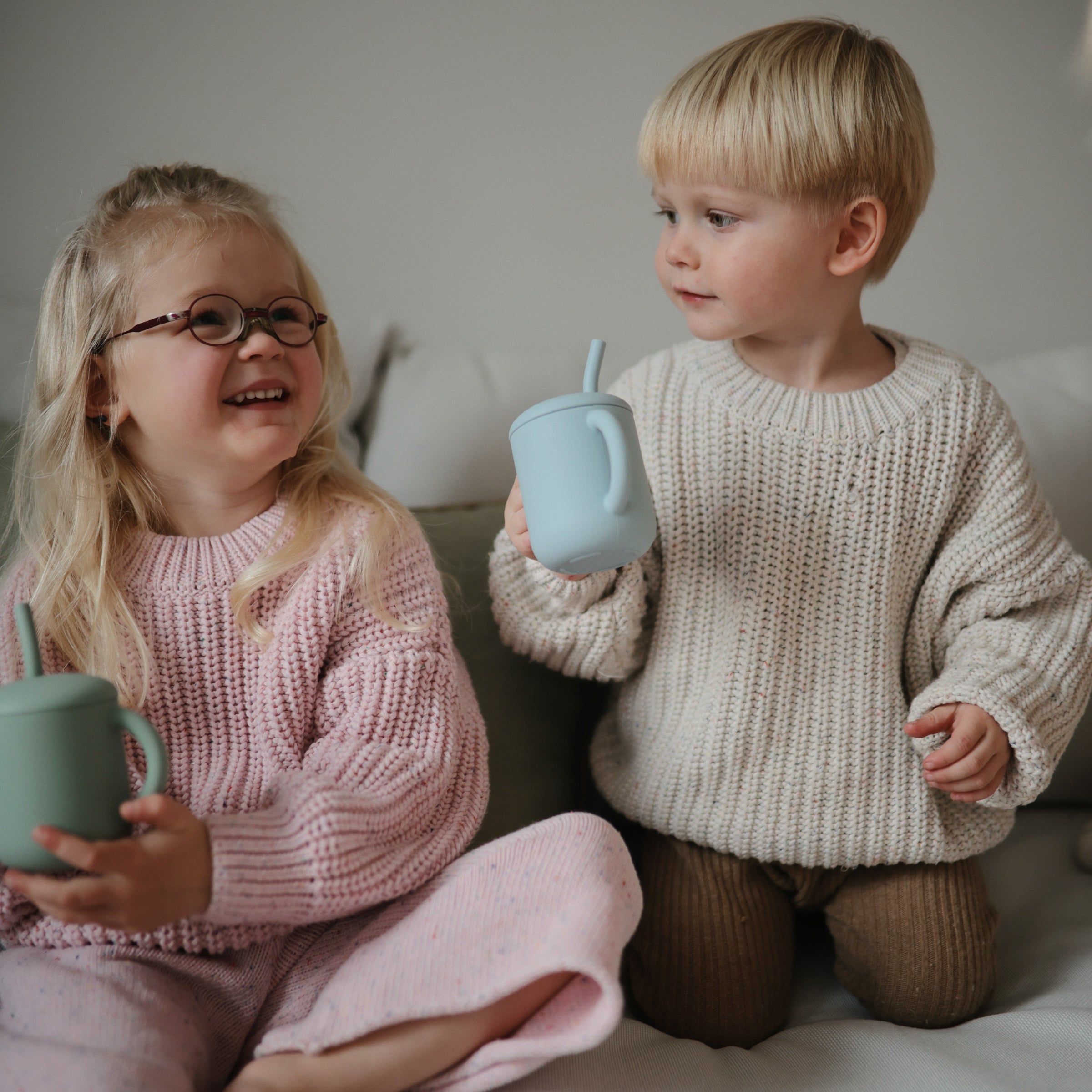 Silicone Training Cup + Straw {Drop Ship}