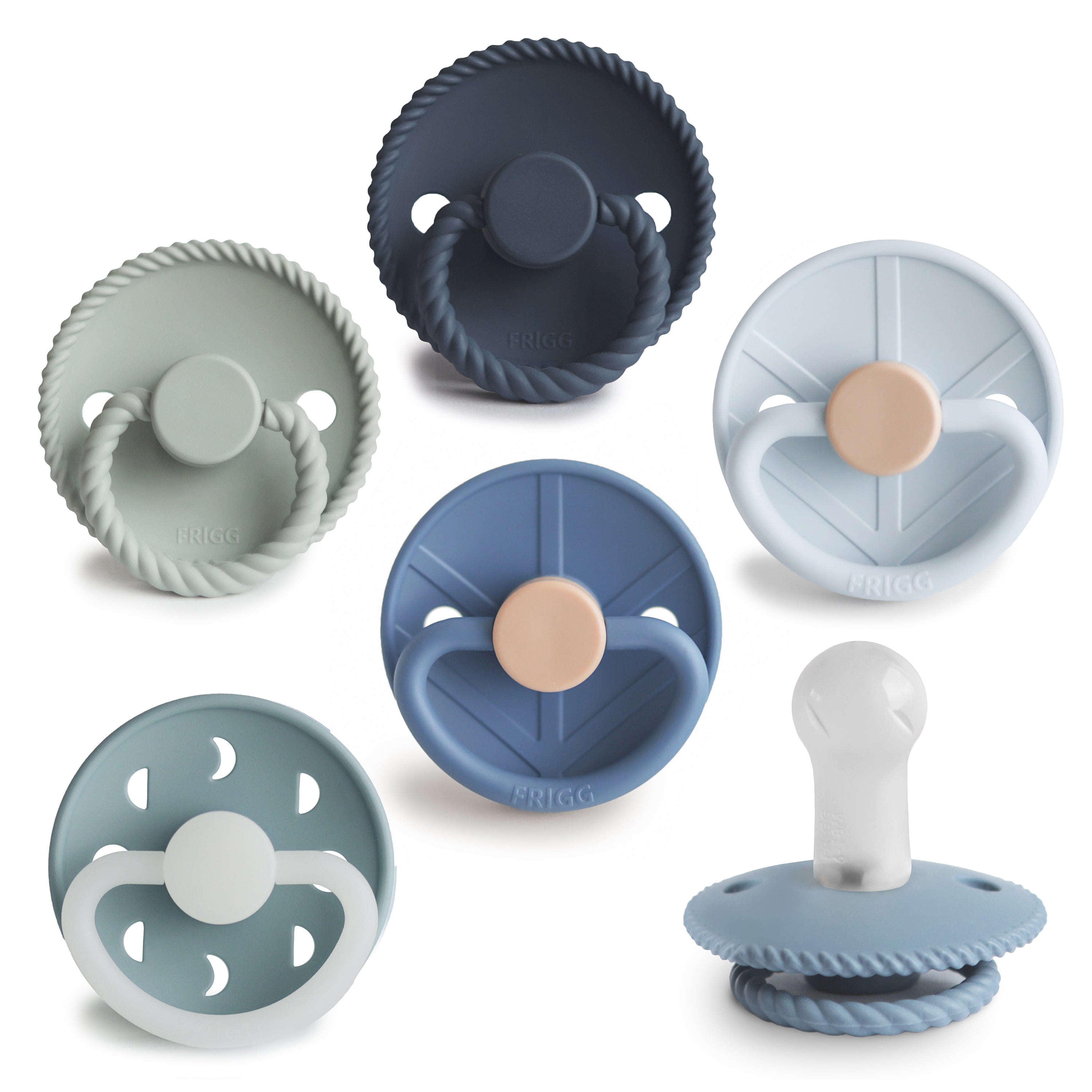 FRIGG Silicone Pacifier 6-Pack {Drop Ship}