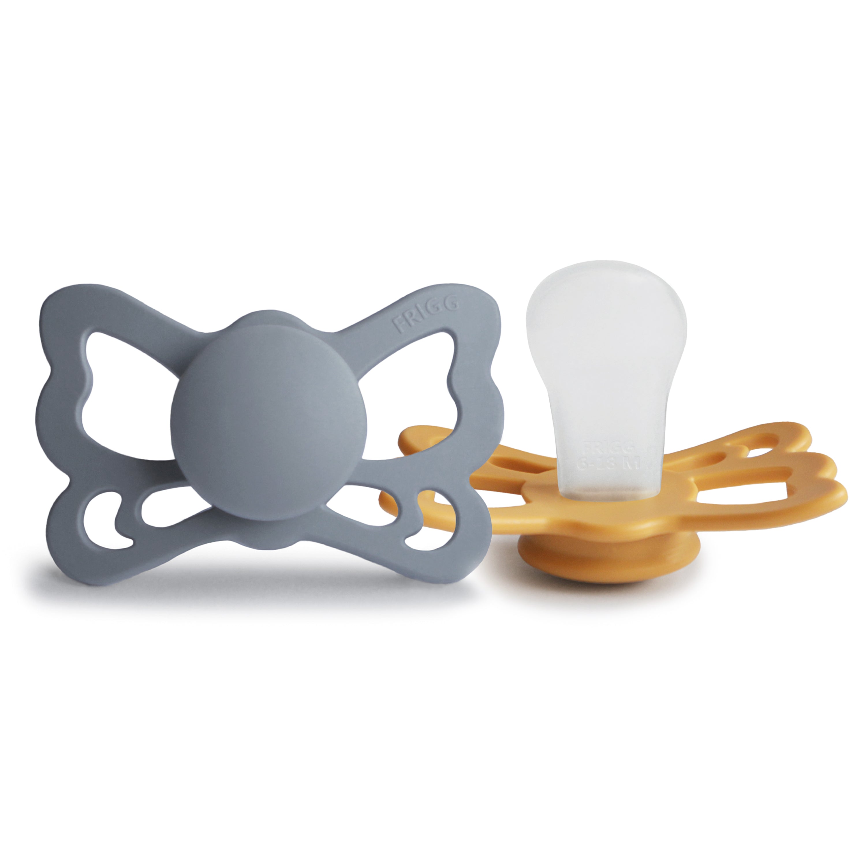 FRIGG Butterfly Anatomical Silicone Pacifier 2-Pack (6-18 Months) {Drop Ship}