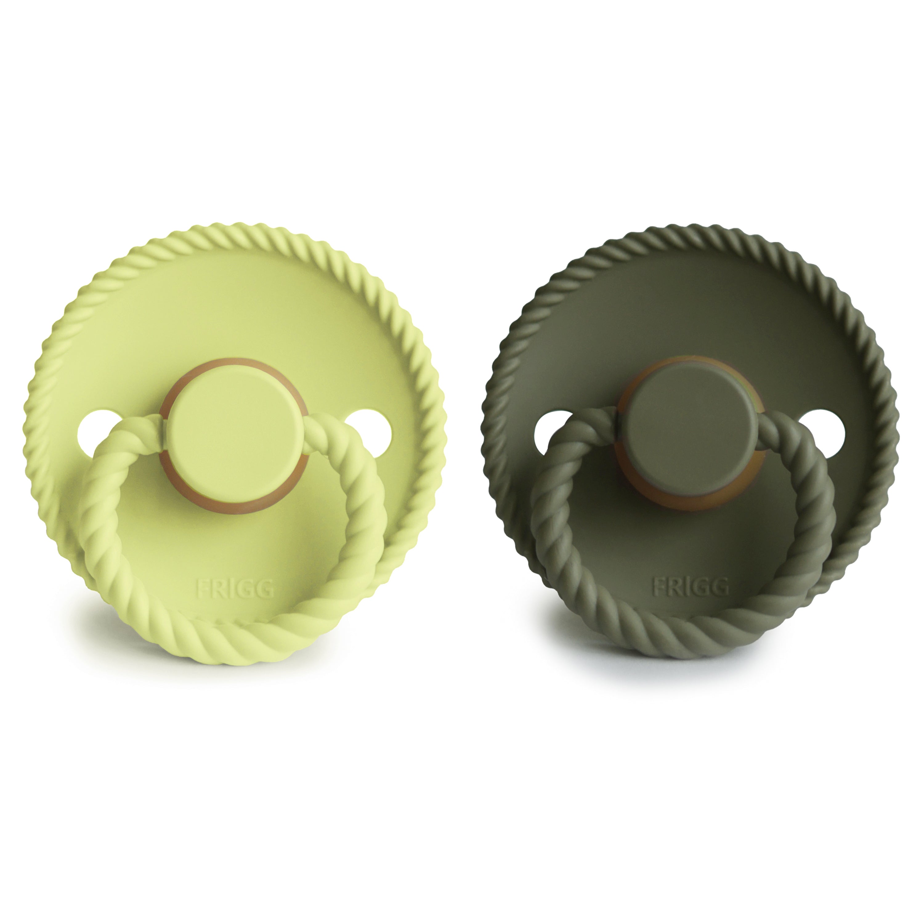 FRIGG Rope Natural Rubber Pacifier 2-Pack {Drop Ship}