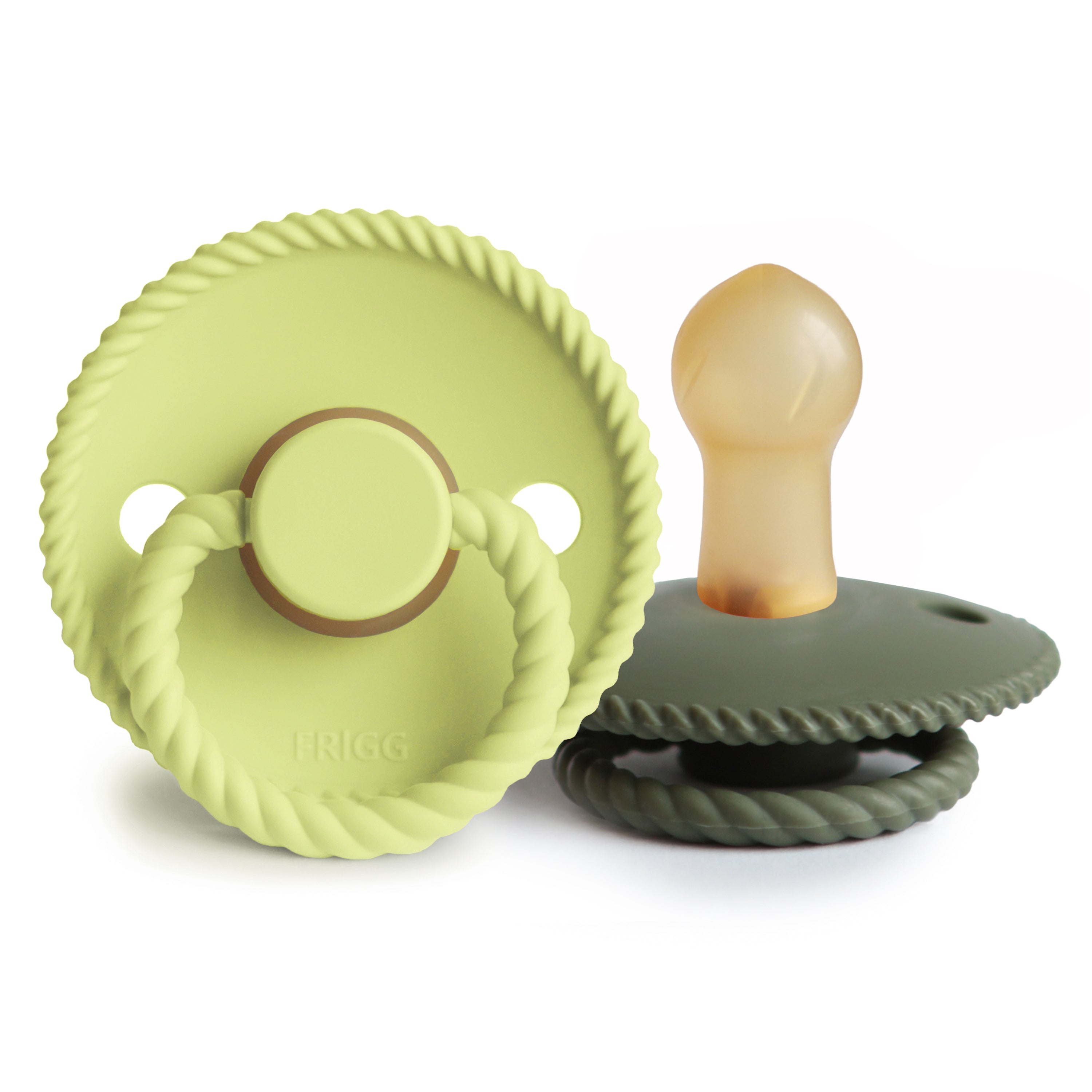 FRIGG Rope Natural Rubber Pacifier 2-Pack {Drop Ship}