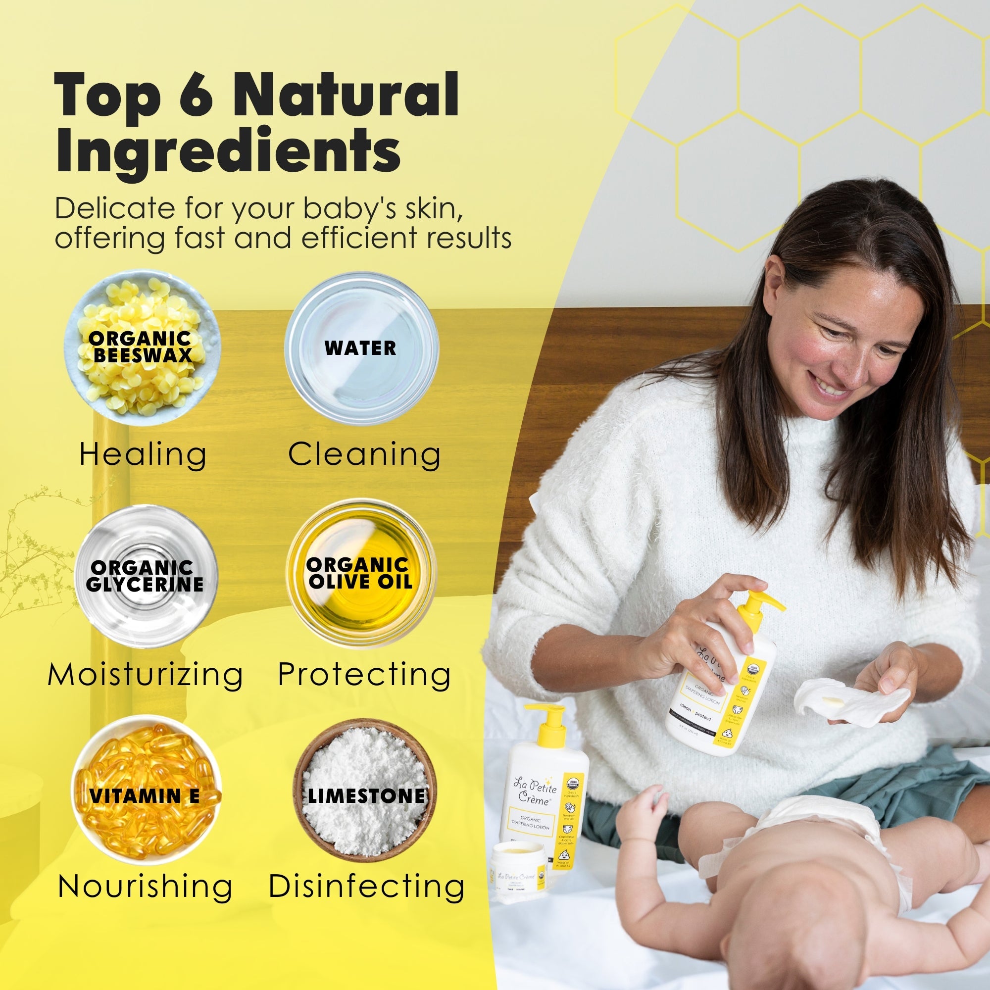 Organic French Diapering Liniment Lotion - Pump Bottle - 8 oz {Drop Ship}