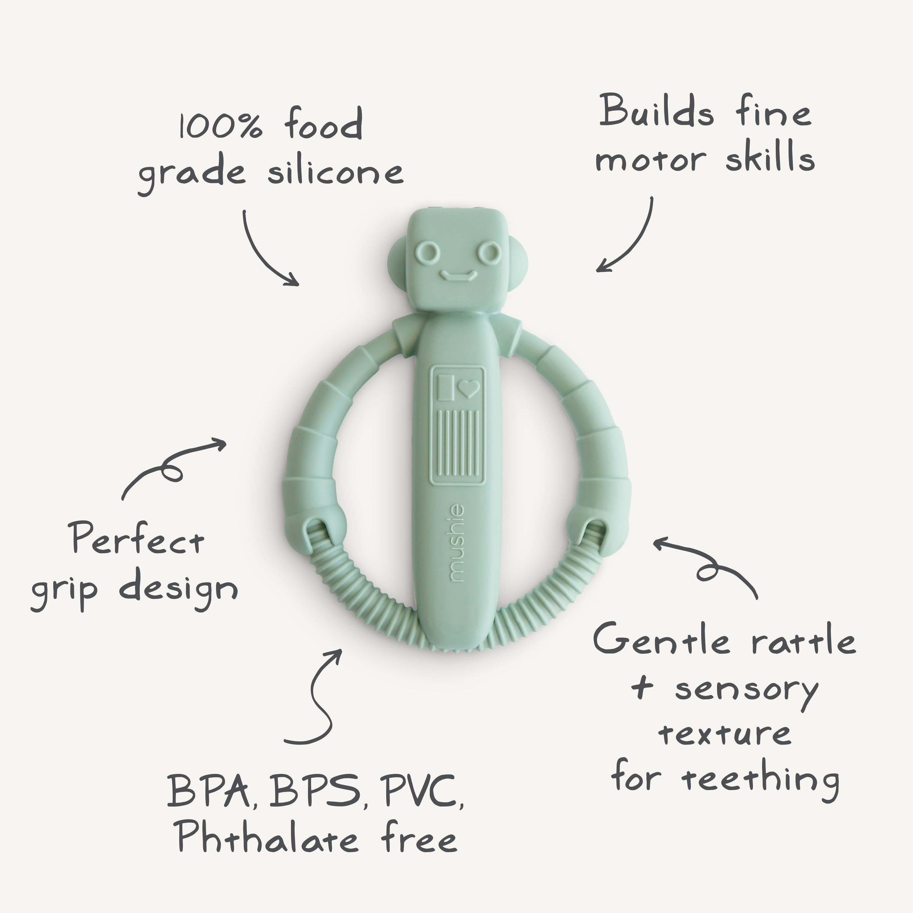 Robot Rattle Teether {Drop Ship}