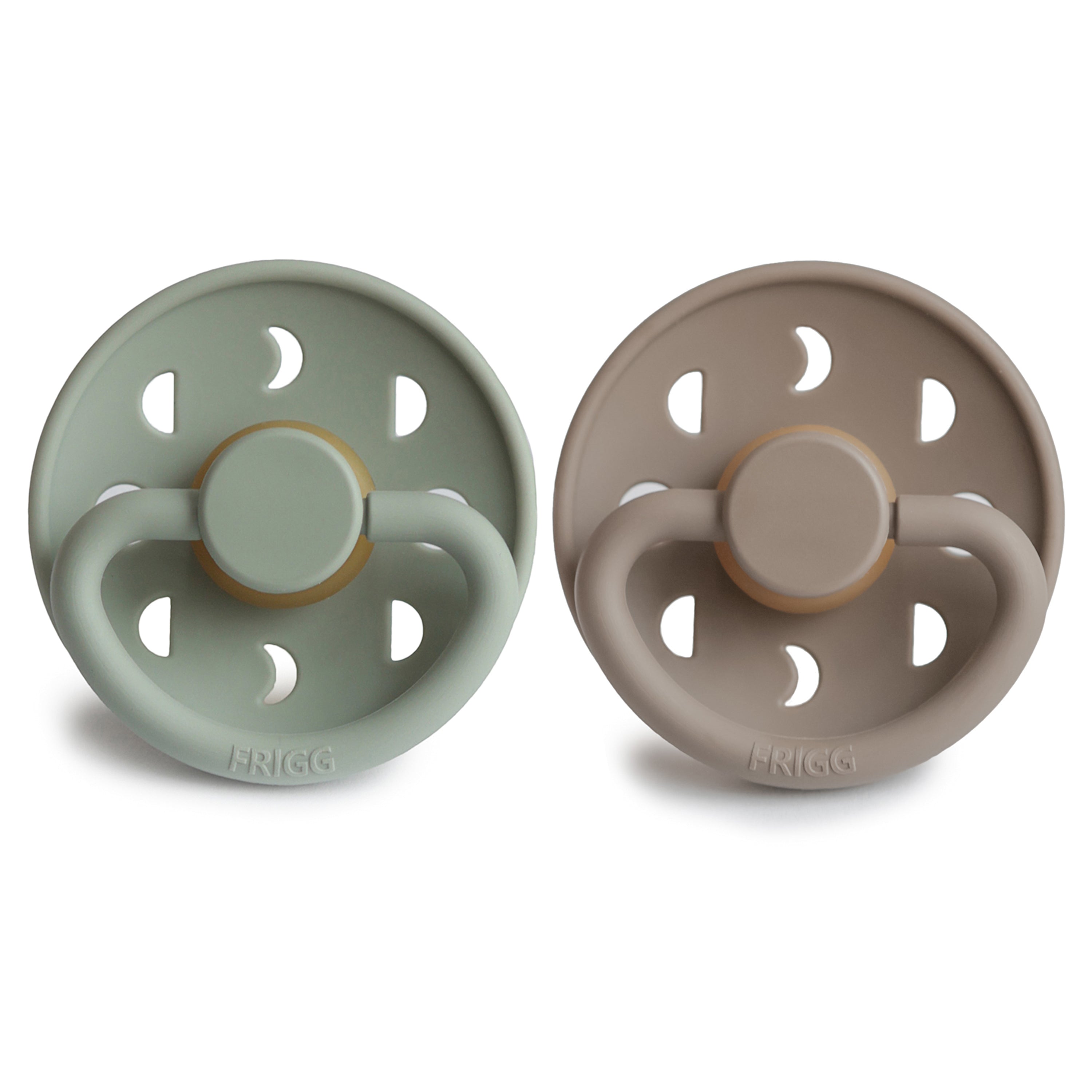 FRIGG Moon Natural Rubber Pacifier 2-Pack {Drop Ship}