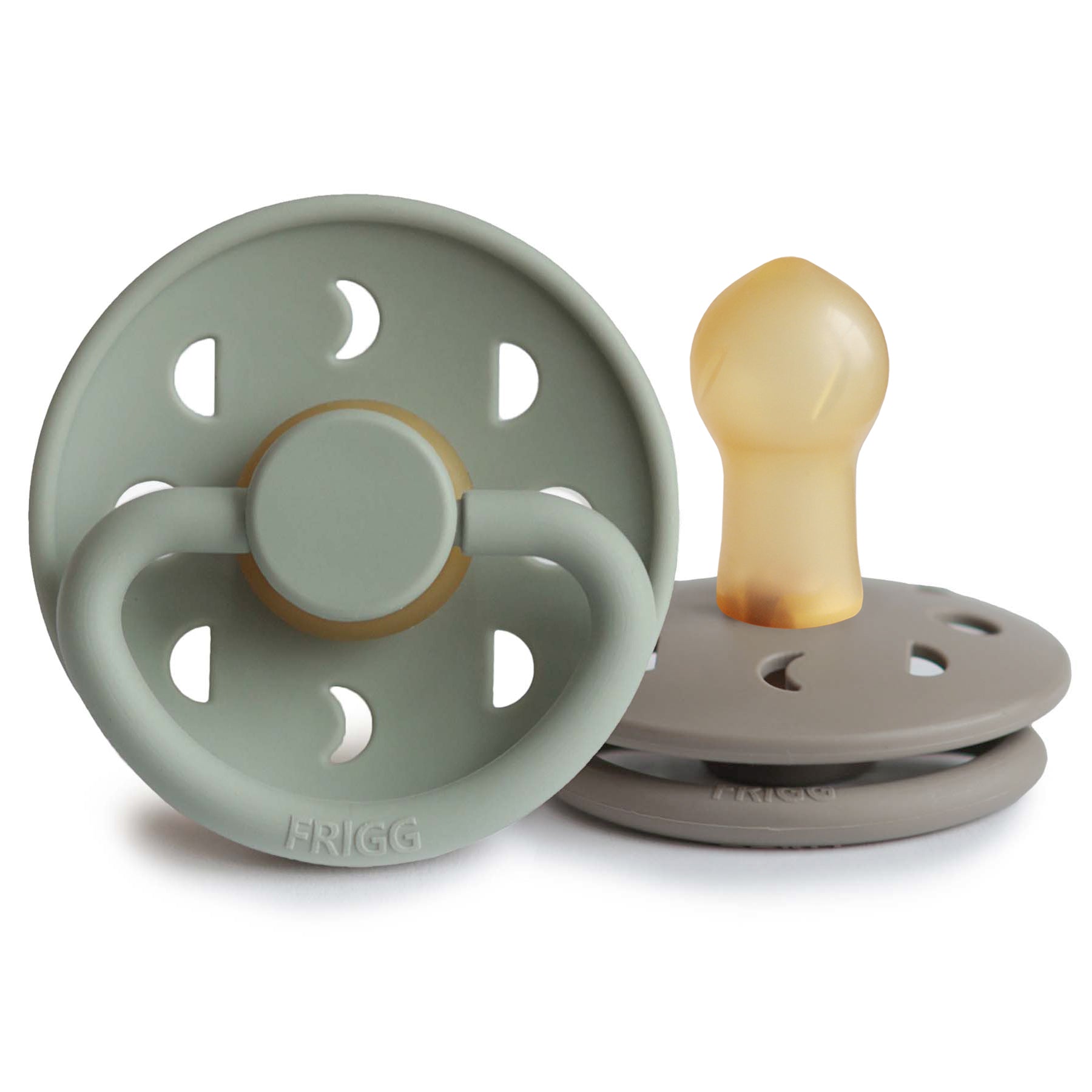 FRIGG Moon Natural Rubber Pacifier 2-Pack {Drop Ship}