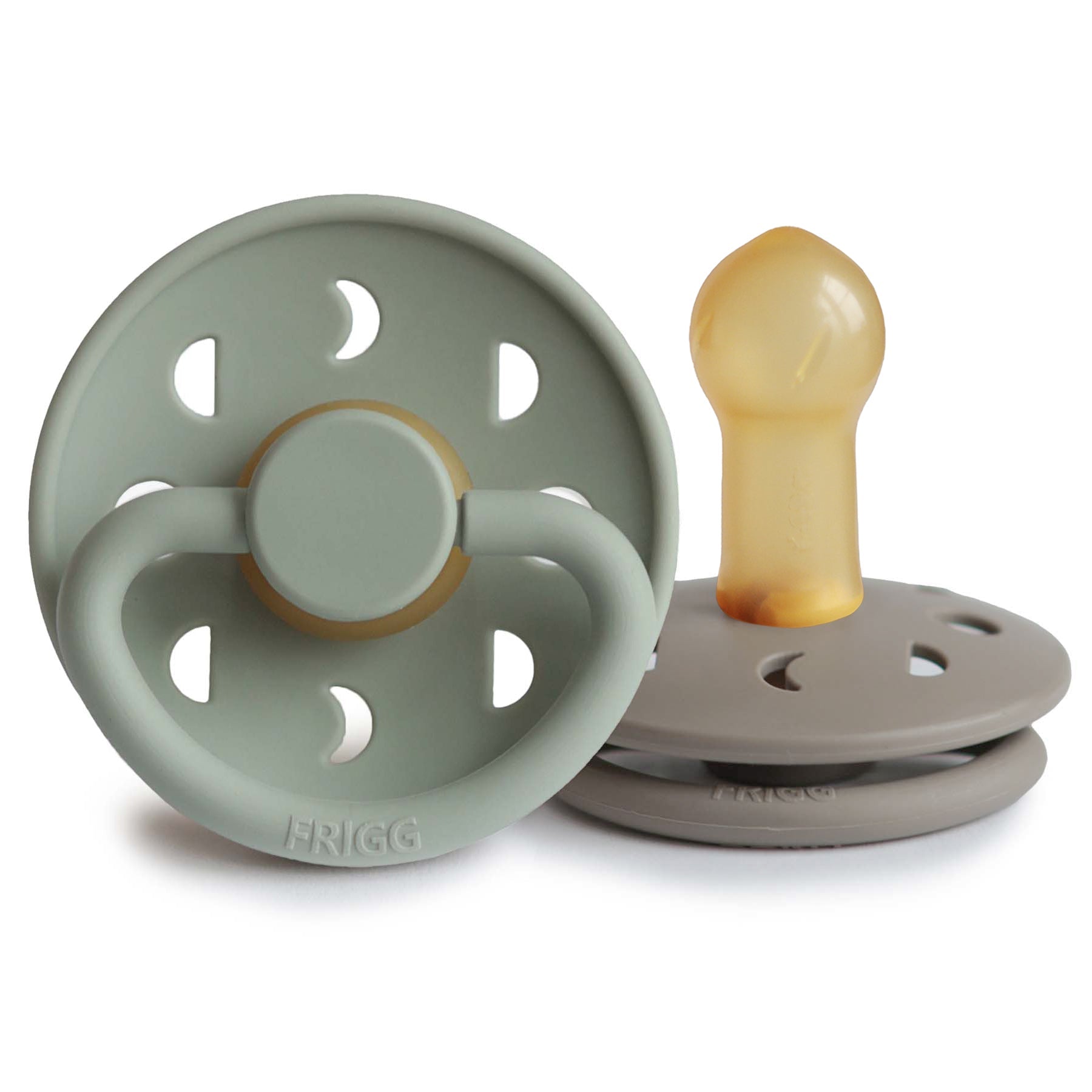 FRIGG Moon Natural Rubber Pacifier 2-Pack {Drop Ship}