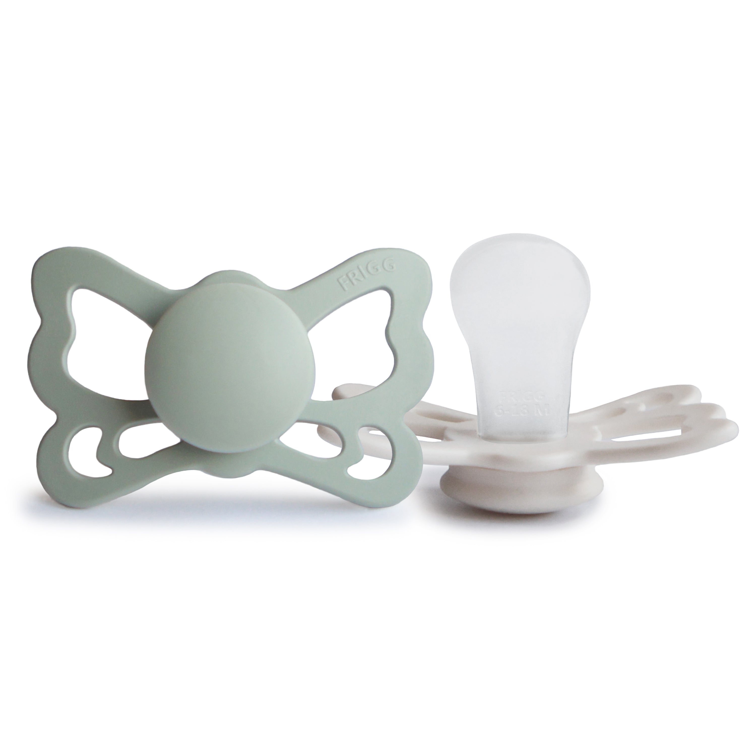 FRIGG Butterfly Anatomical Silicone Pacifier 2-Pack (6-18 Months) {Drop Ship}