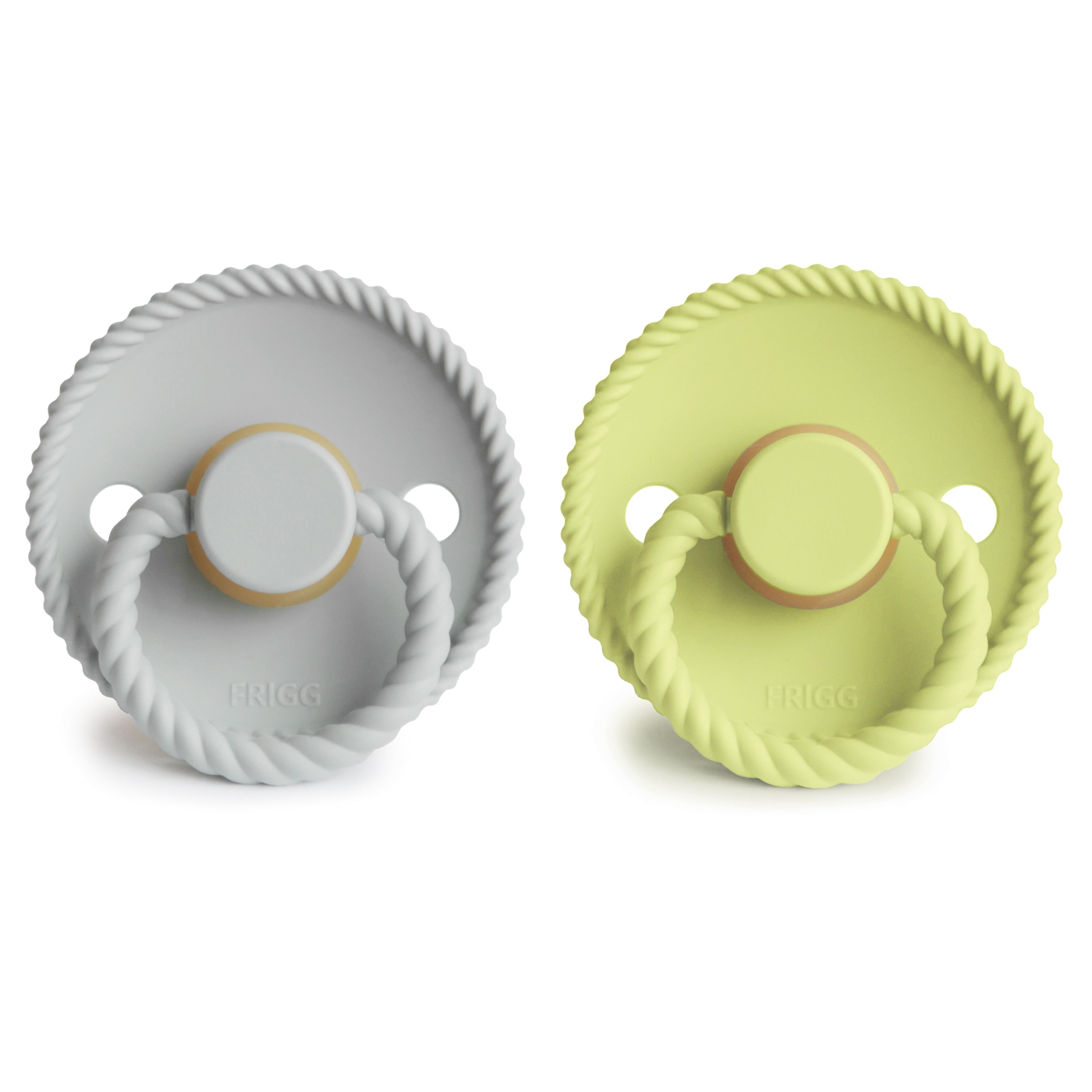 FRIGG Rope Natural Rubber Pacifier 2-Pack {Drop Ship}