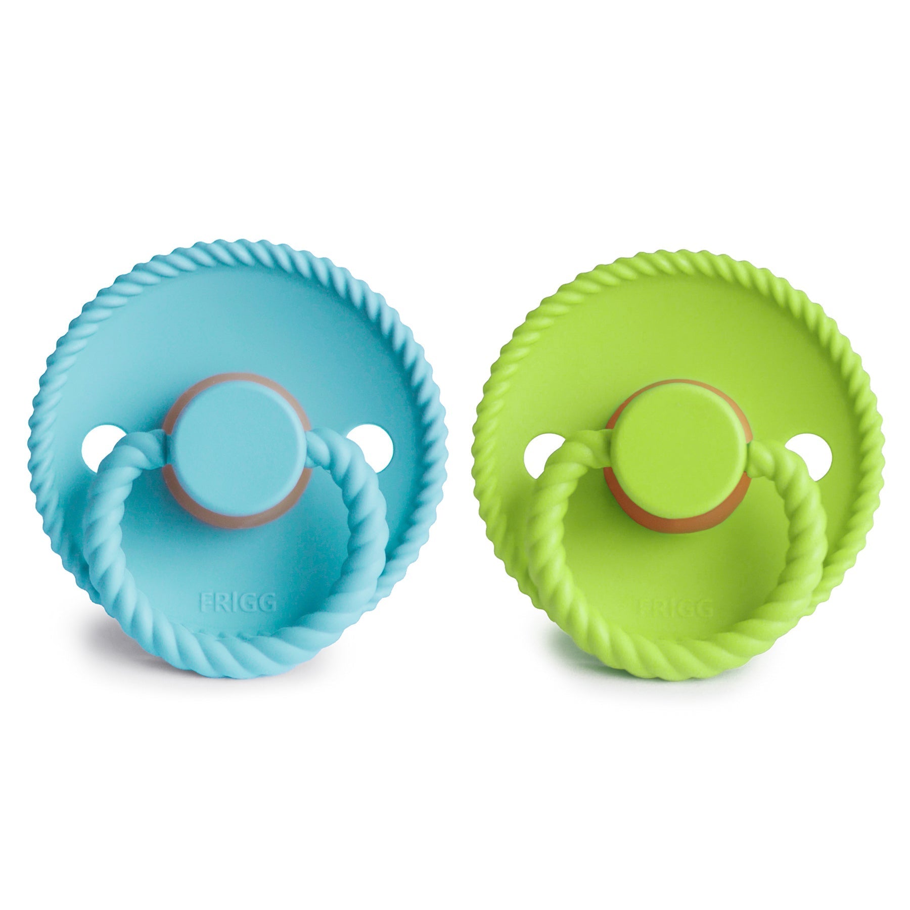 FRIGG Rope Natural Rubber Pacifier 2-Pack {Drop Ship}