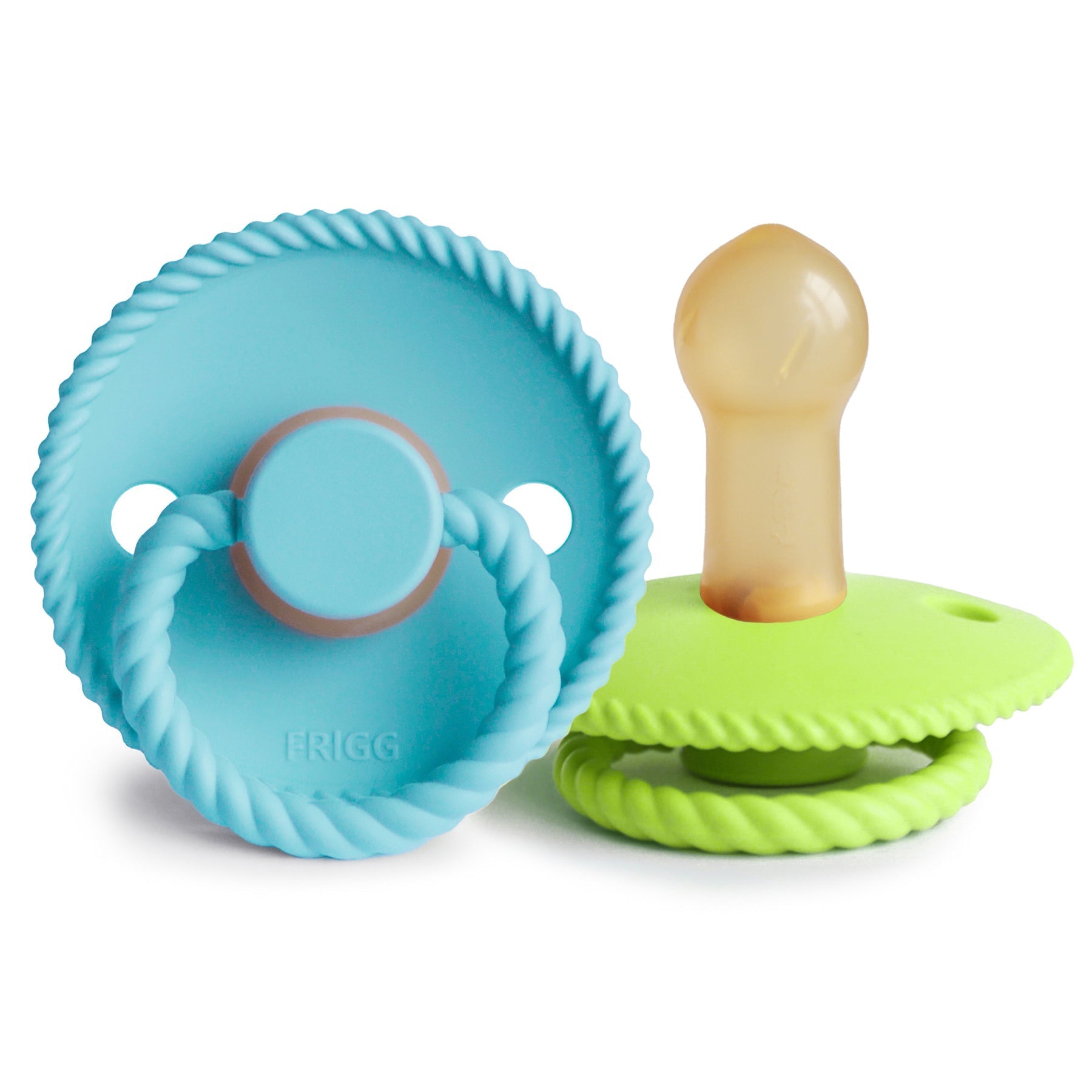 FRIGG Rope Natural Rubber Pacifier 2-Pack {Drop Ship}