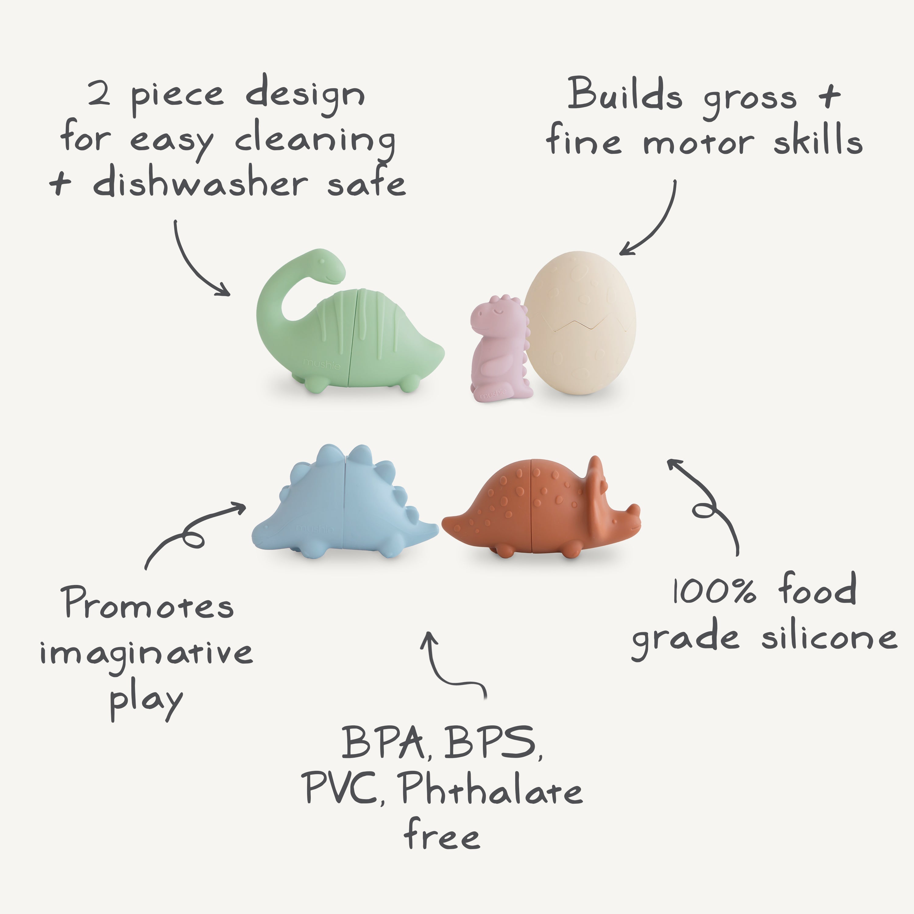 Dino Mold Free Bath Play Set {Drop Ship}