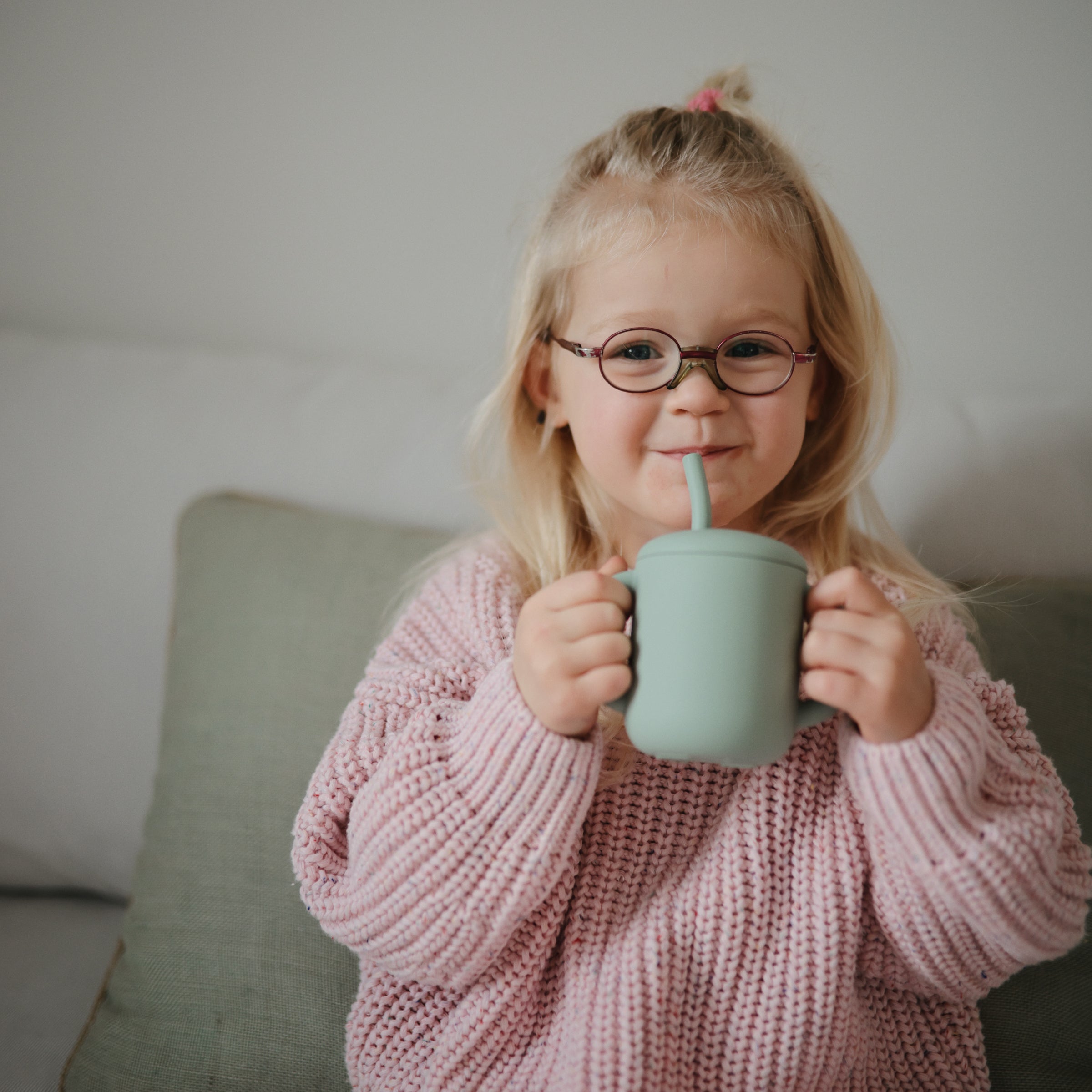Silicone Training Cup + Straw {Drop Ship}