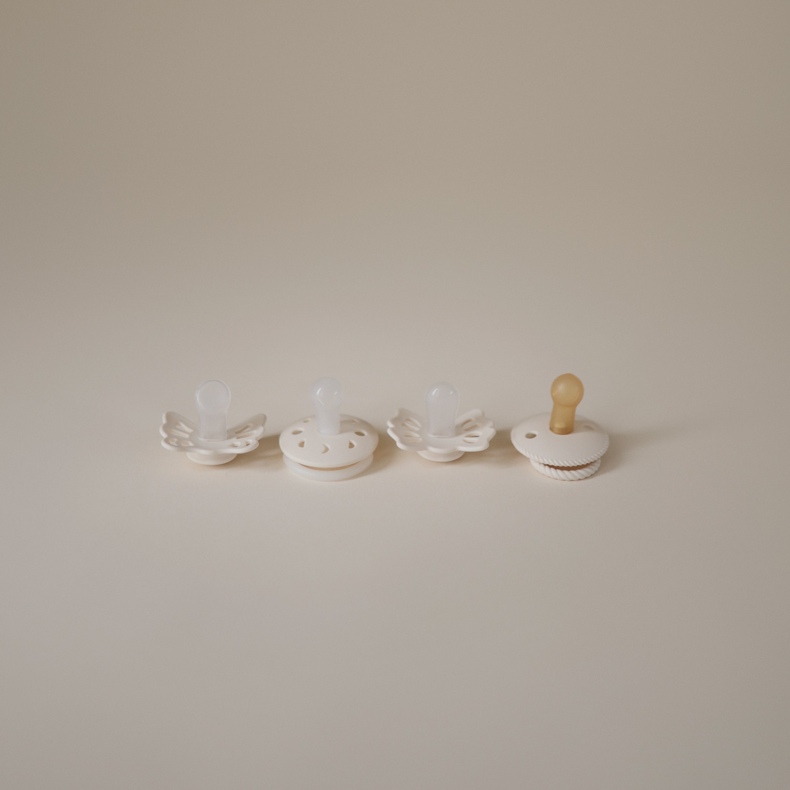 FRIGG Baby's First Pacifier Moonlight Sailing (Cream) 4-Pack {Drop Ship}