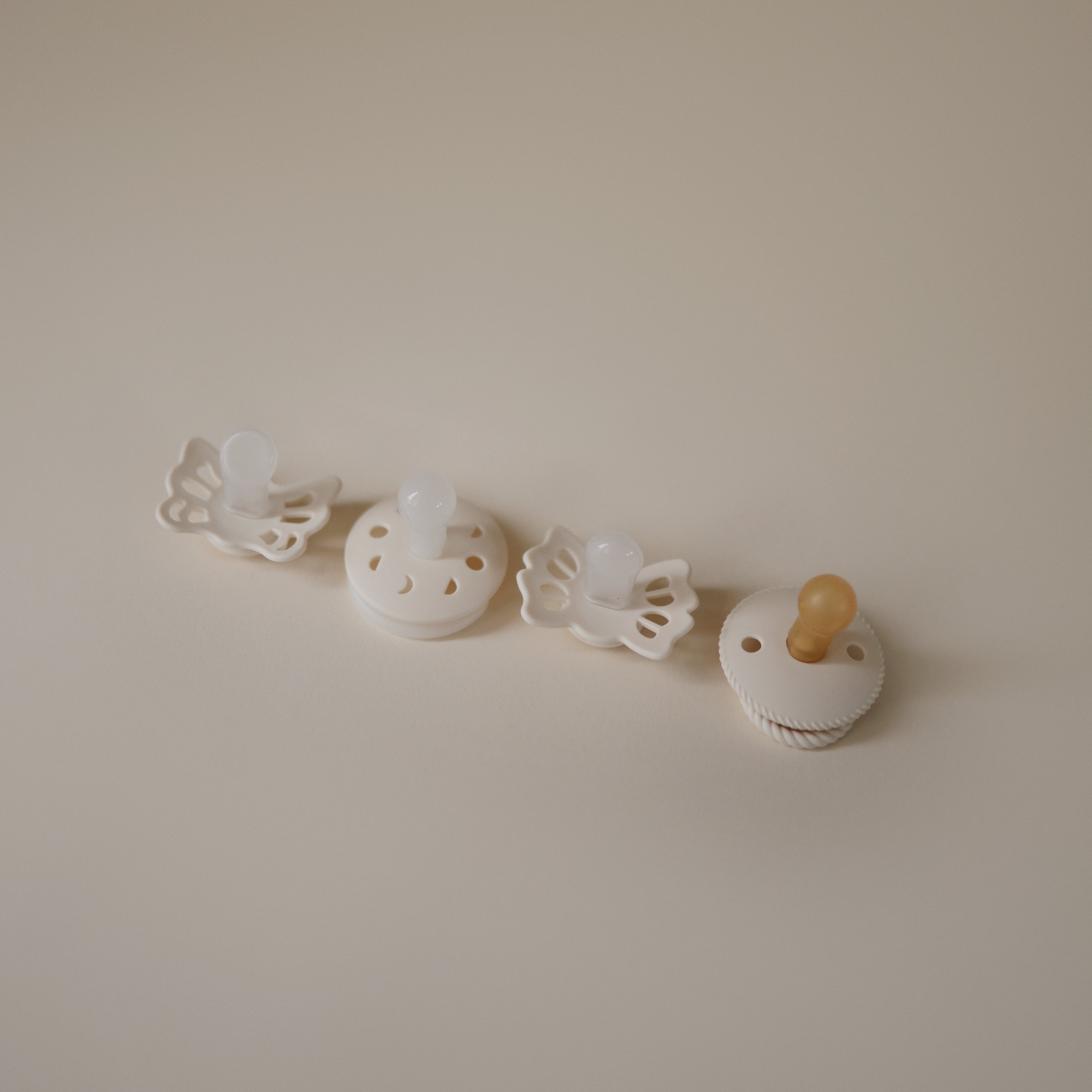 FRIGG Baby's First Pacifier Moonlight Sailing (Cream) 4-Pack {Drop Ship}