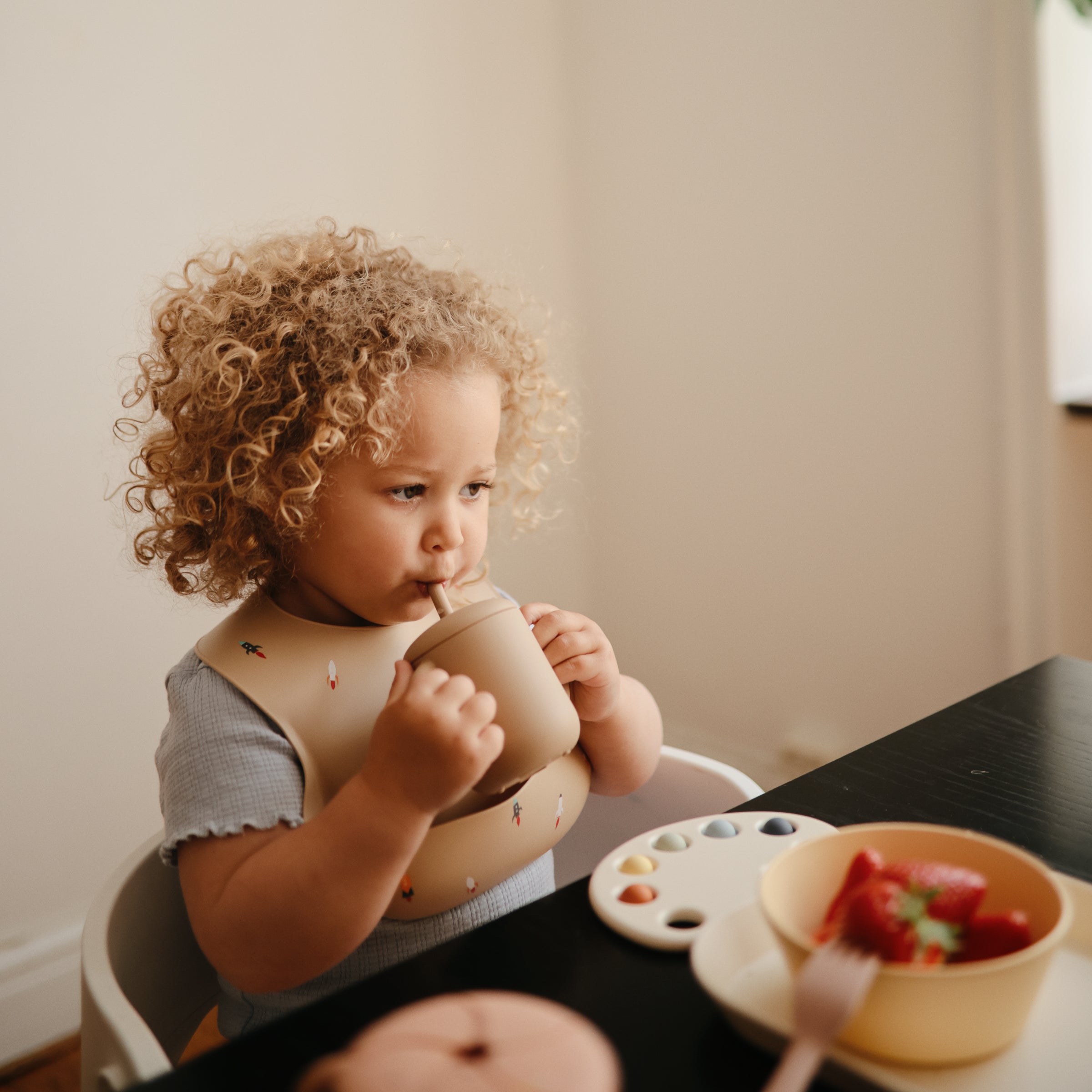 Silicone Training Cup + Straw {Drop Ship}