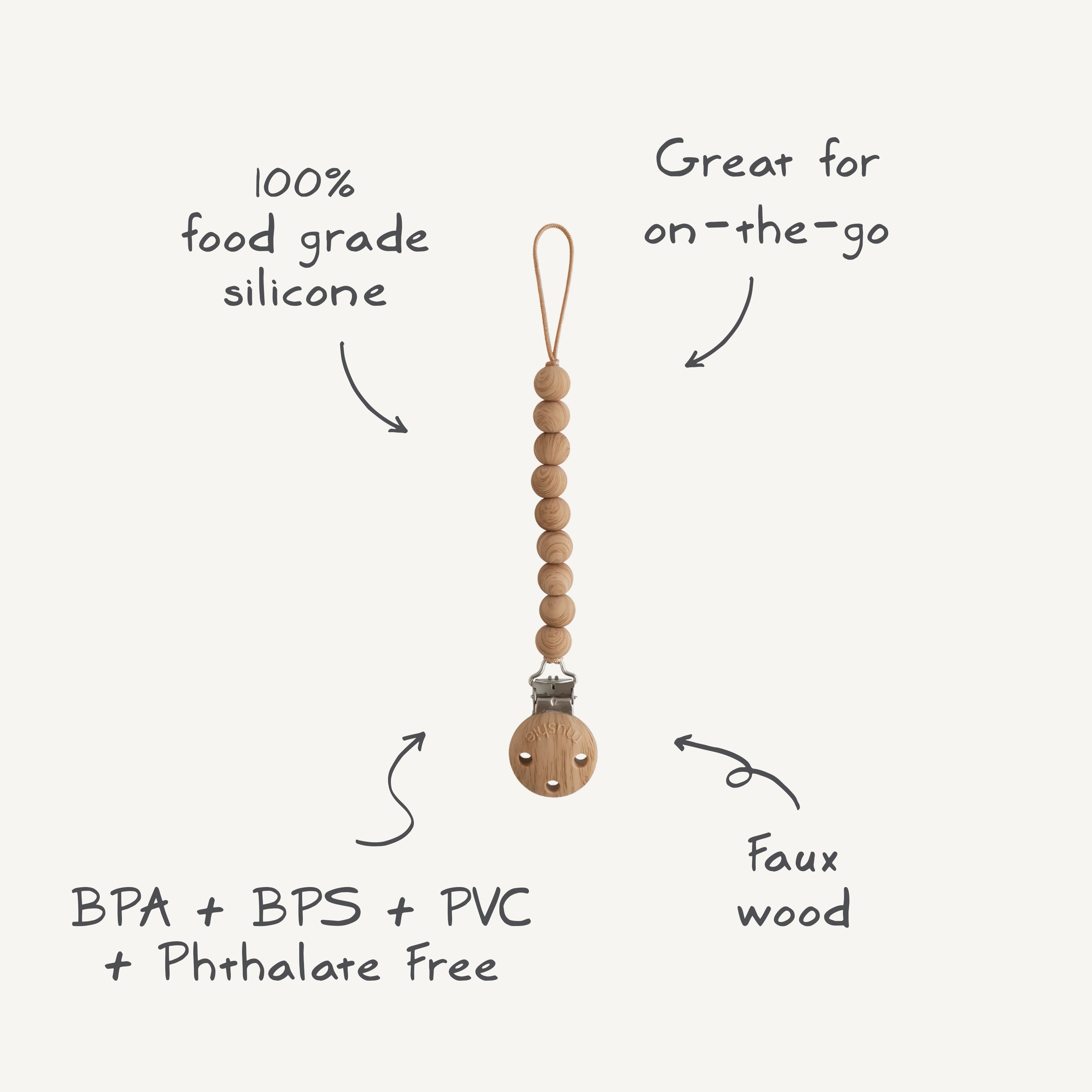Silicone Pacifier Clip | Hera {Drop Ship}