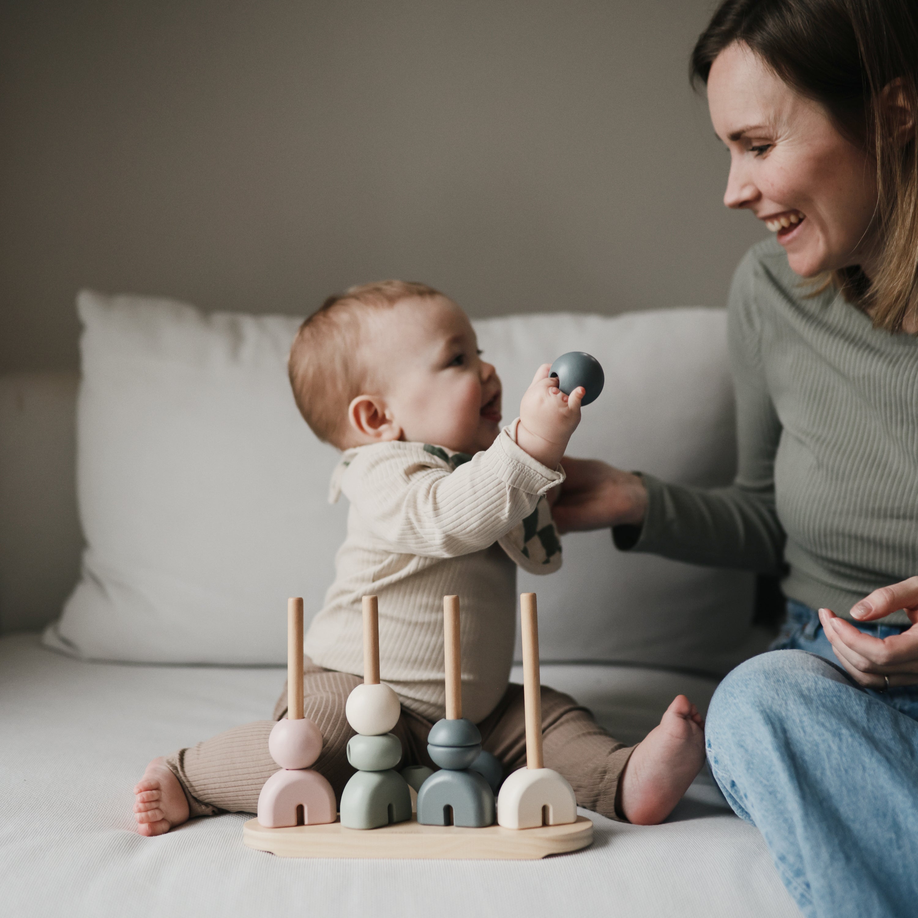 Wooden Multi Shape Stacker {Drop Ship}