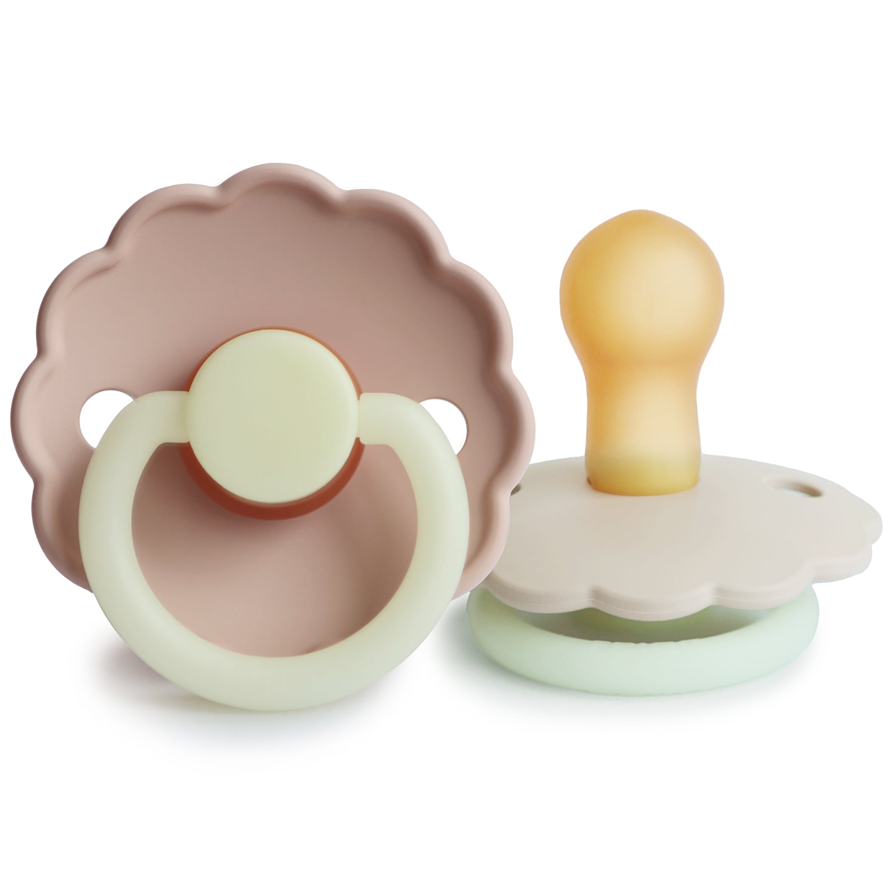 FRIGG Daisy Night Natural Rubber Pacifier 2-Pack {Drop Ship}