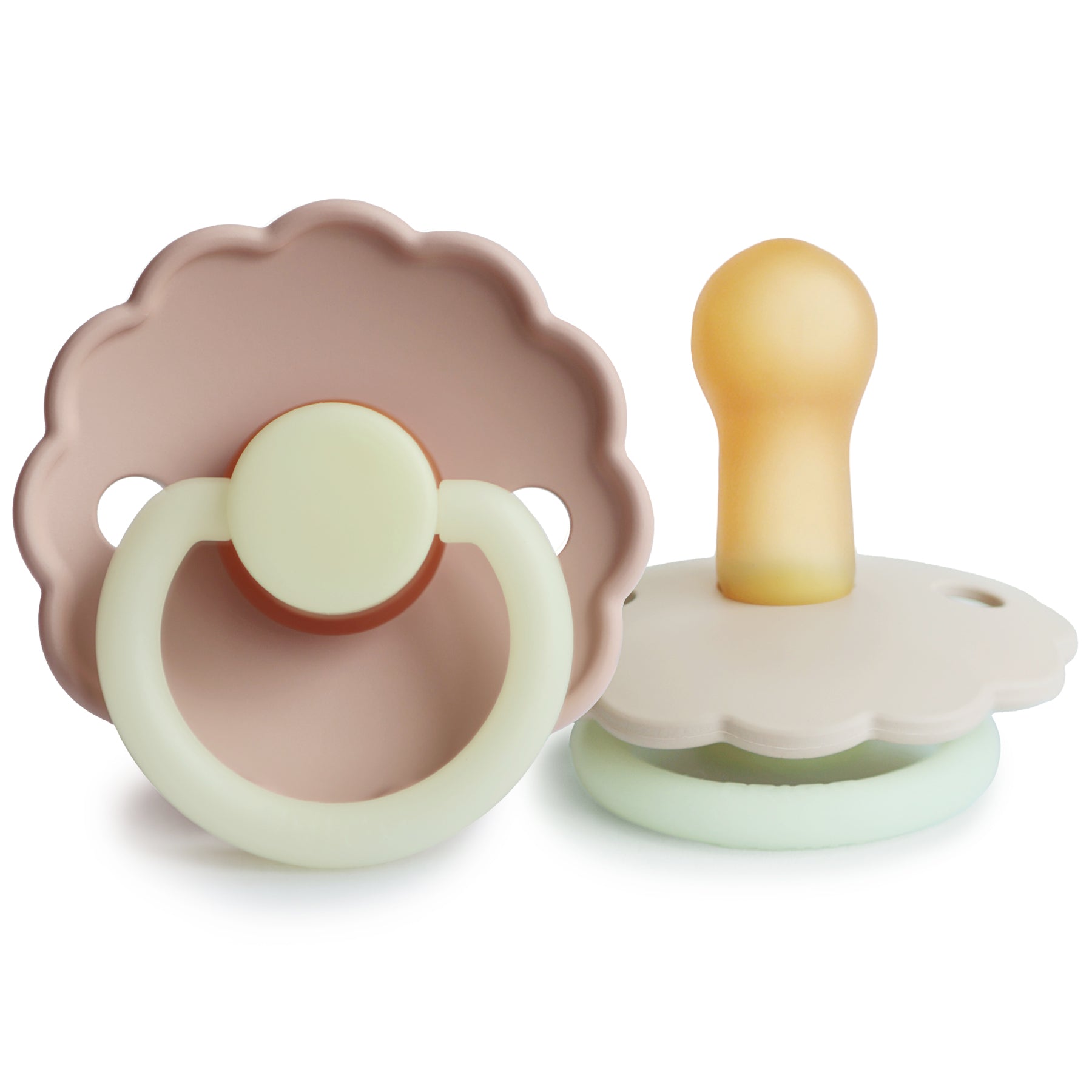 FRIGG Daisy Night Natural Rubber Pacifier 2-Pack {Drop Ship}