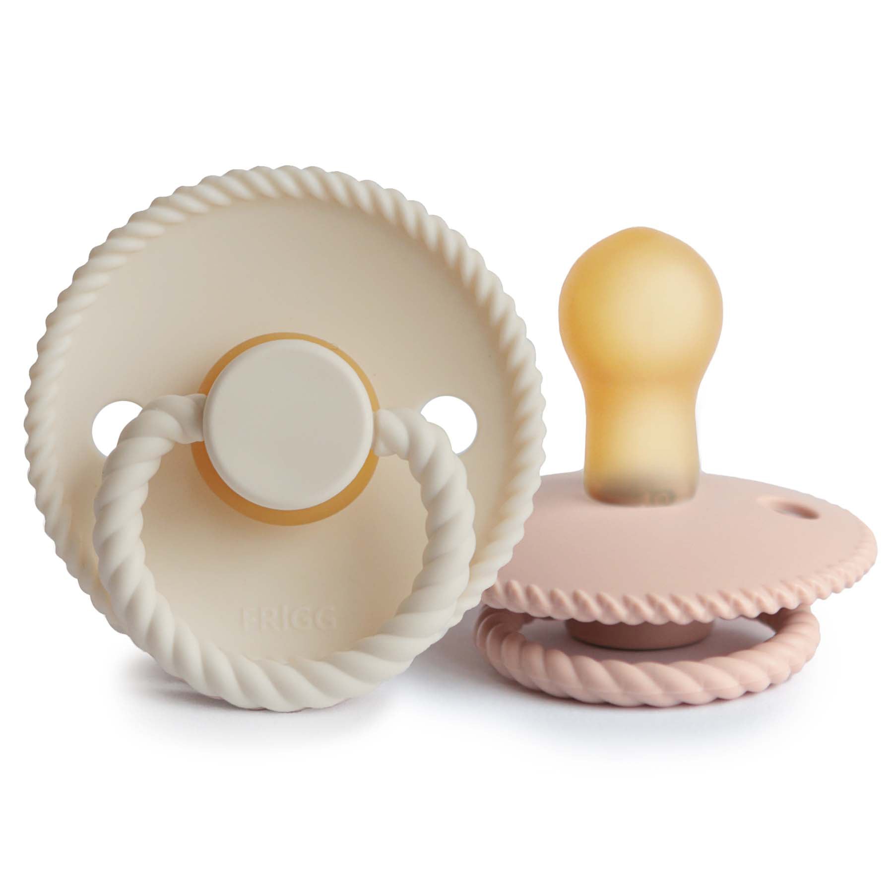 FRIGG Rope Natural Rubber Pacifier 2-Pack {Drop Ship}