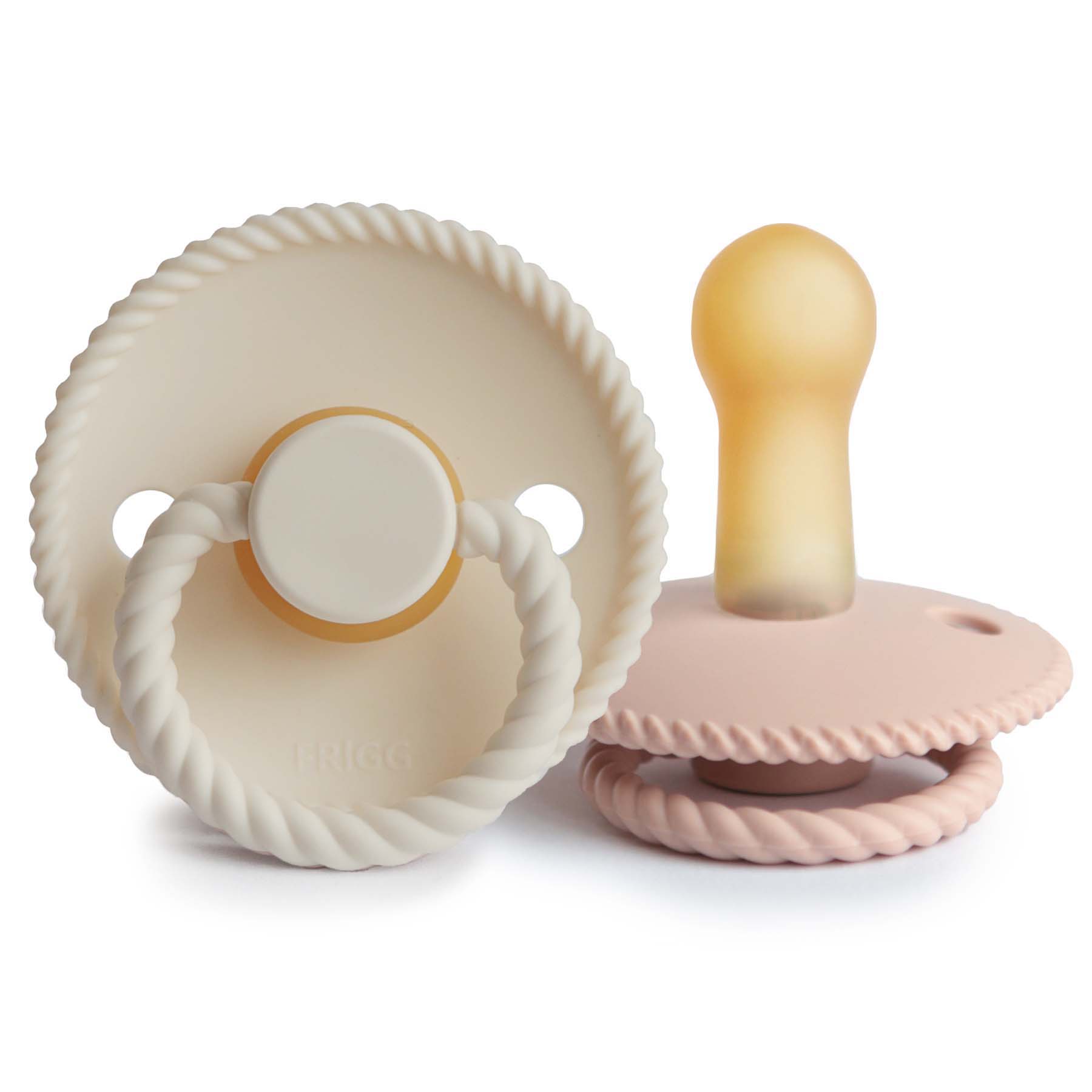 FRIGG Rope Natural Rubber Pacifier 2-Pack {Drop Ship}