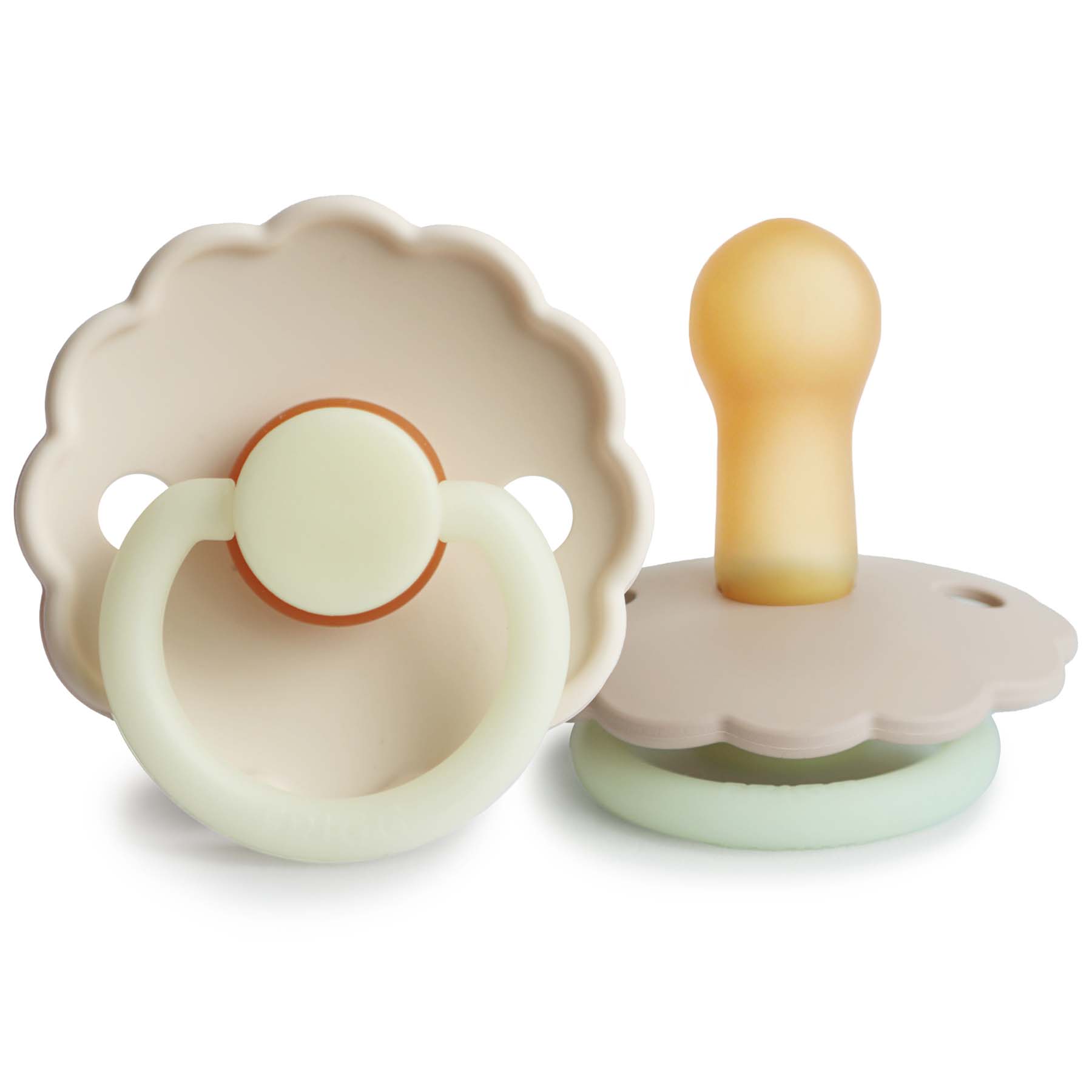 FRIGG Daisy Night Natural Rubber Pacifier 2-Pack {Drop Ship}